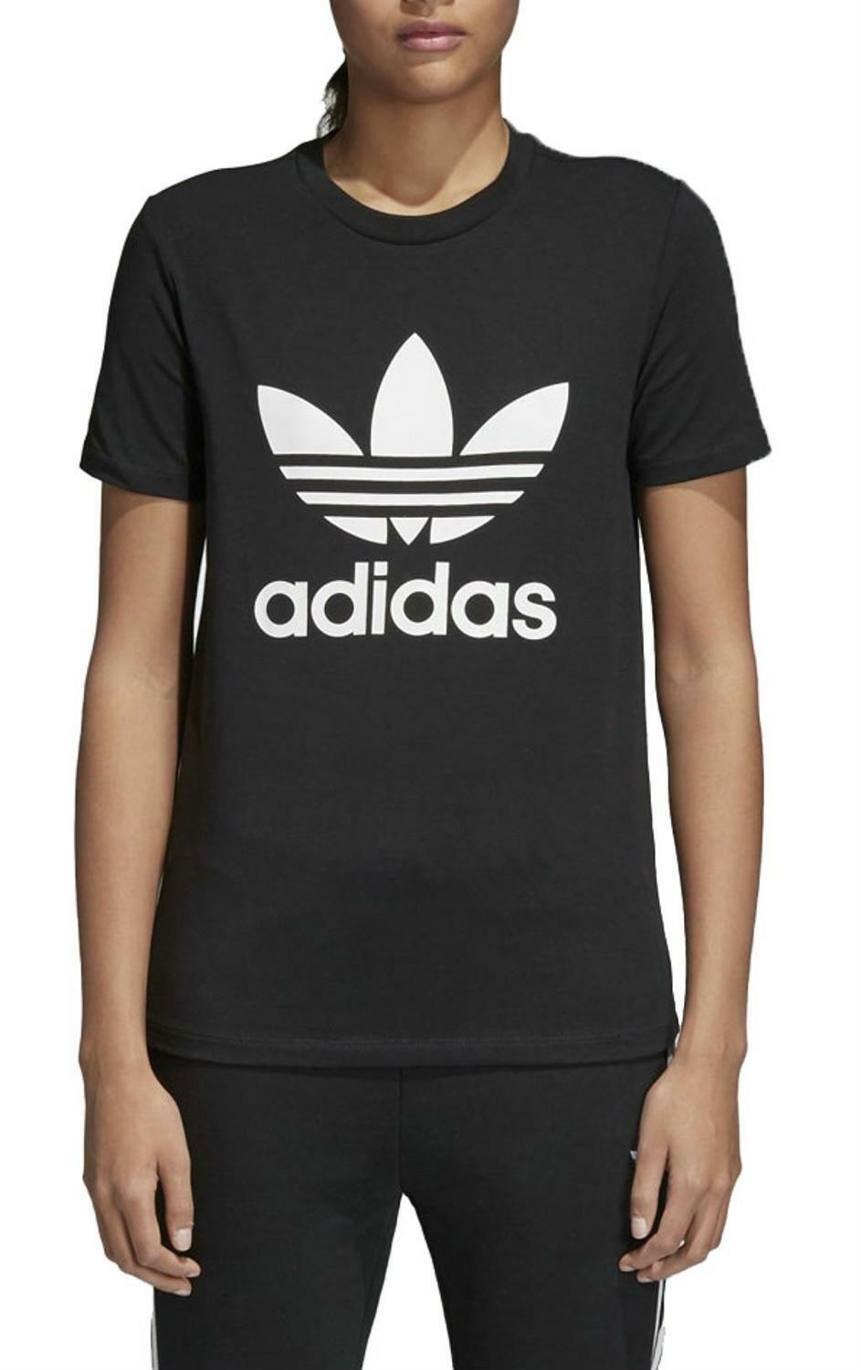 Adidas originals trefoil tee t-shirt donna nera Adidas originals trefoil tee t-shirt donna nera