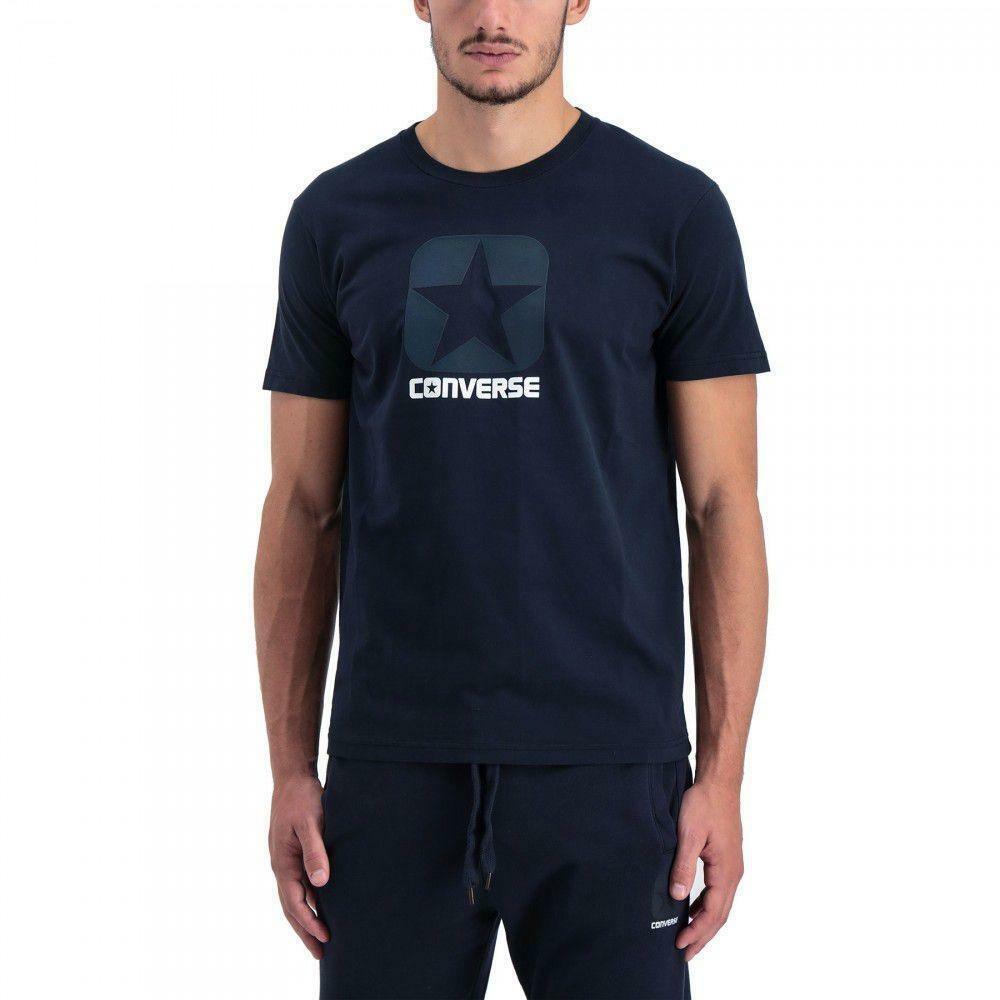 converse converse logo modern t-shirt uomo blu