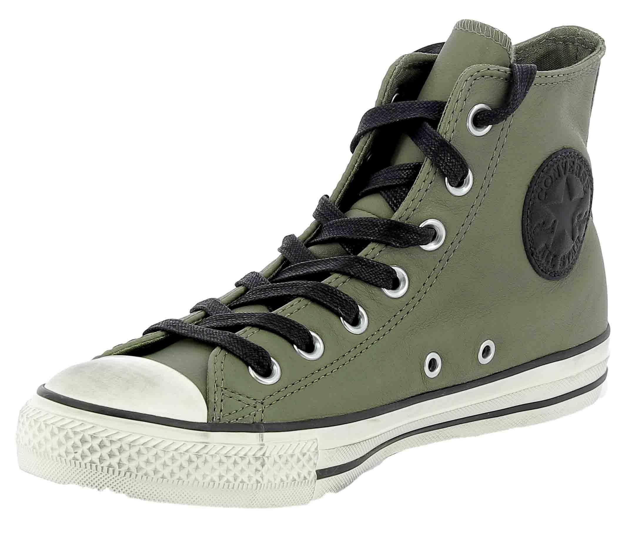 converse converse ctas distressed scarpe sportive verde pelle 162795c