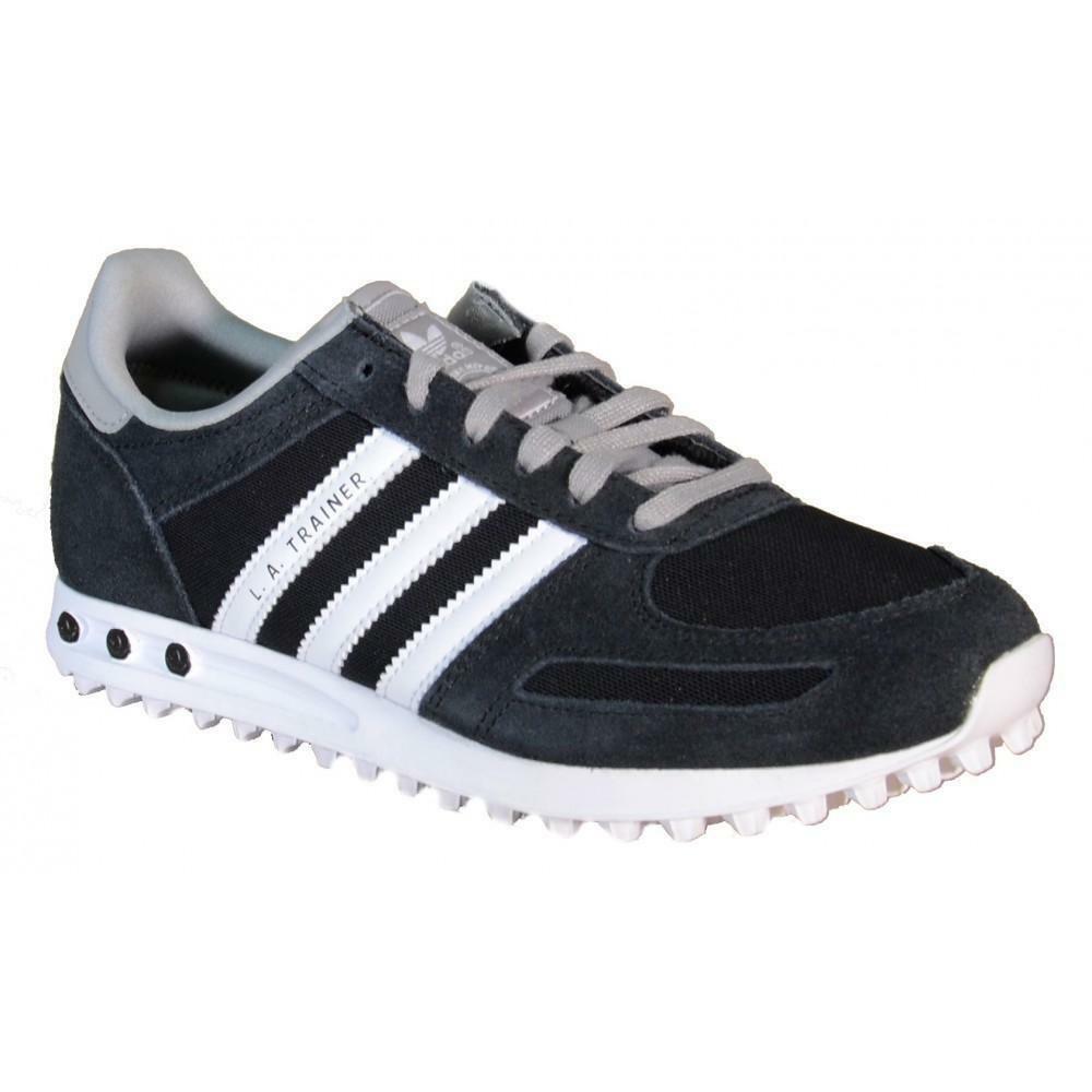 adidas adidas la trainer k scarpe sportive nere pelle tela b25695
