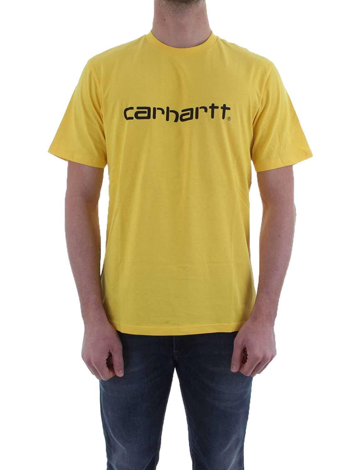 carhartt carhartt t-shirt uomo gialla i023803161