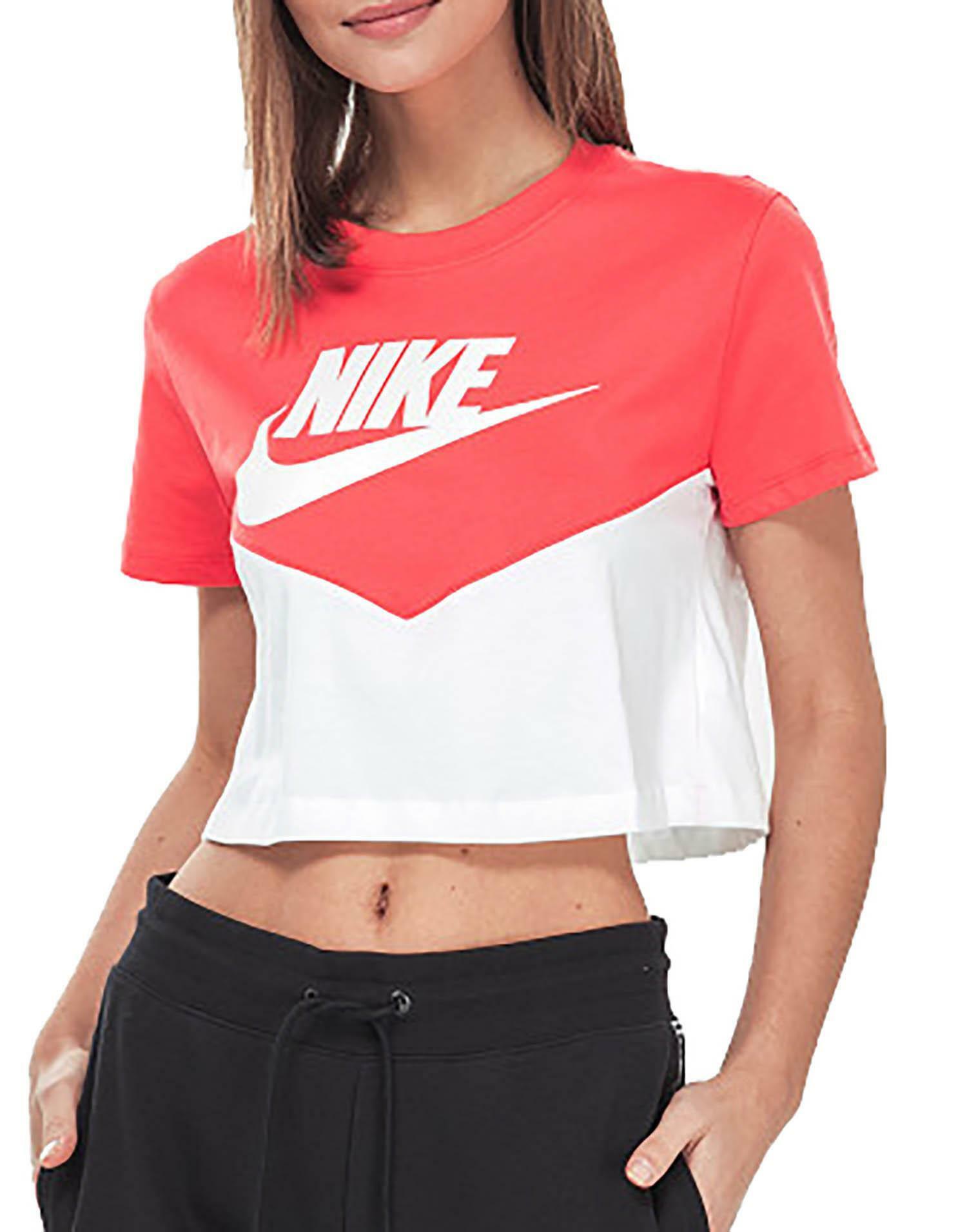 nike nike t-shirt corta donna rosso corallo ar2513100