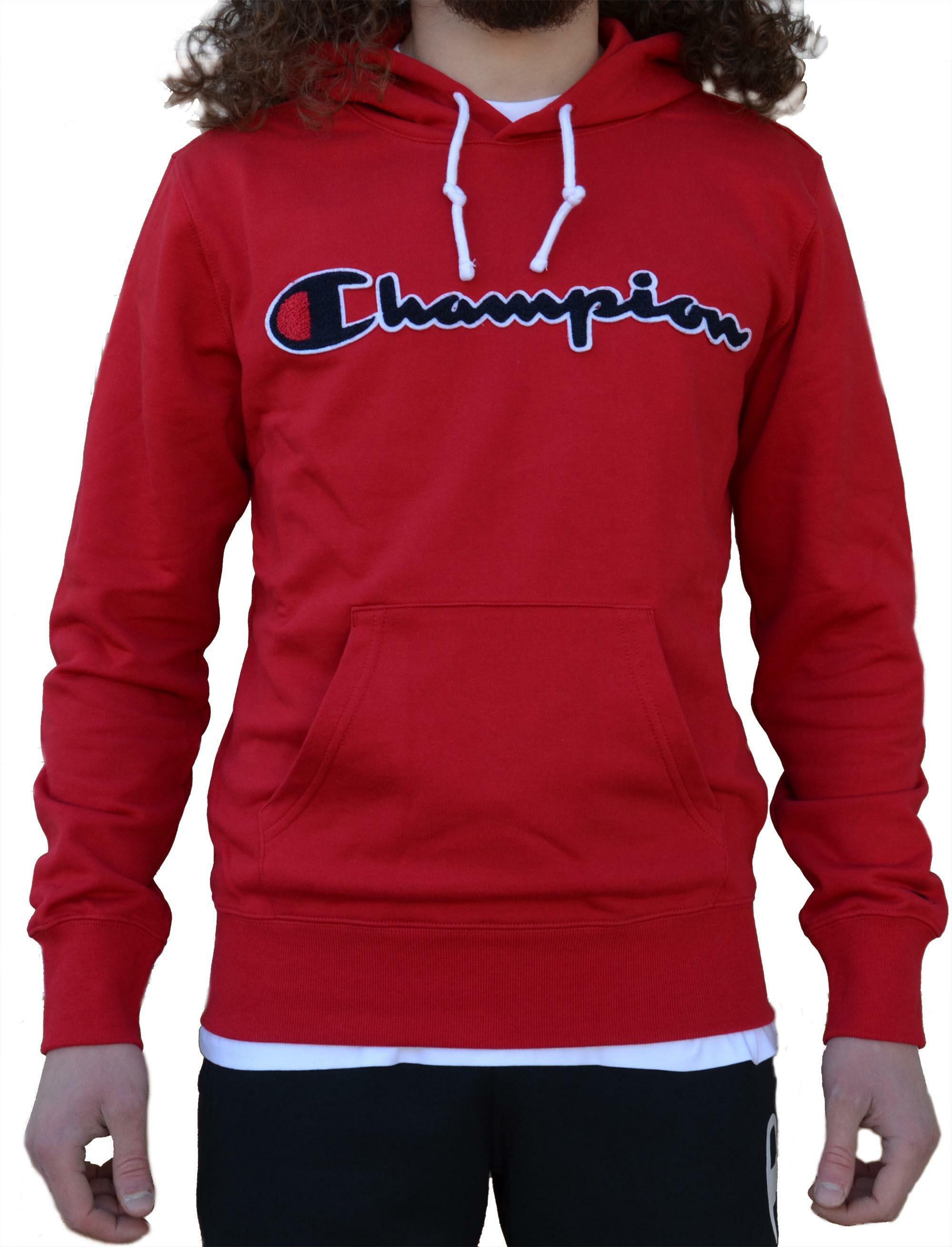 felpa champion uomo rossa