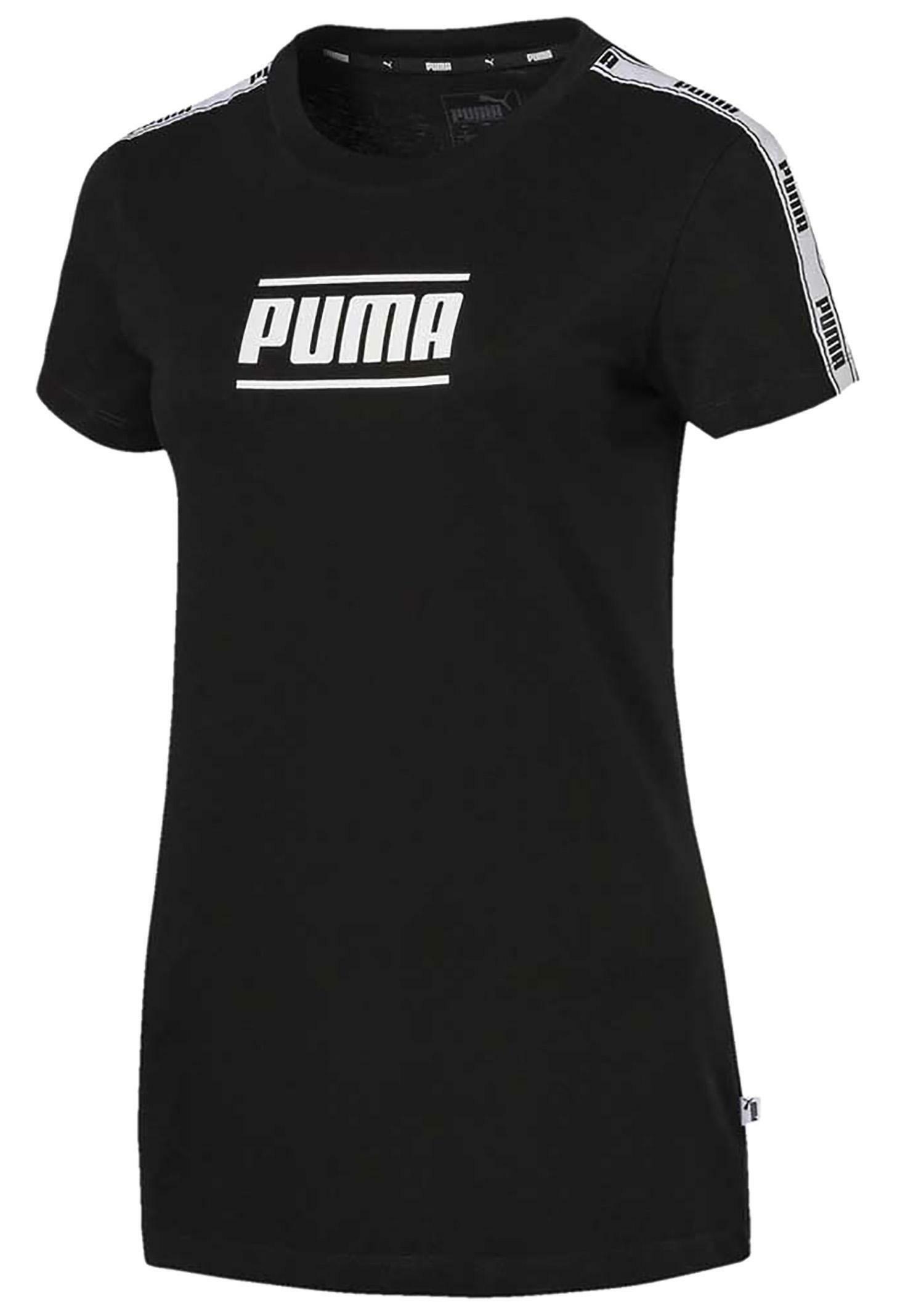 puma puma camo pack tape tee wmns t-shirt donna nera 84505901