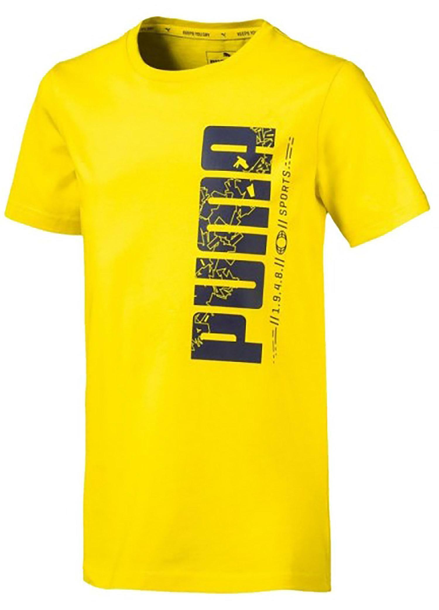t shirt puma bambino giallo