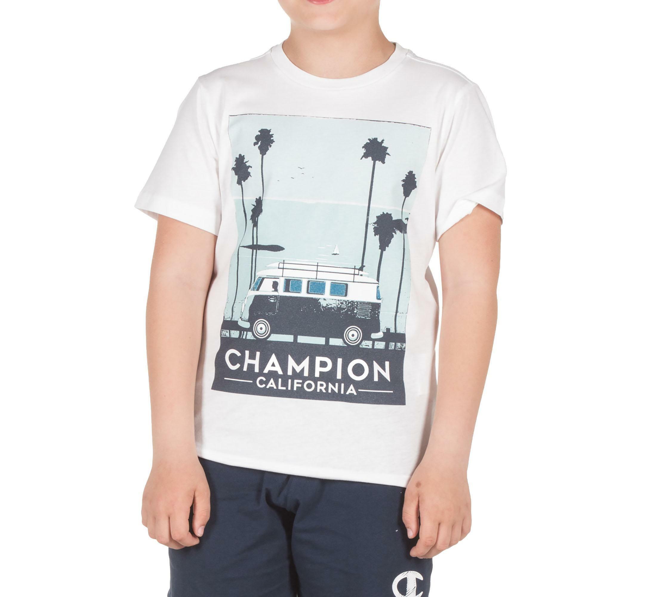 champion champion t-shirt bambino bianca 304946ww001