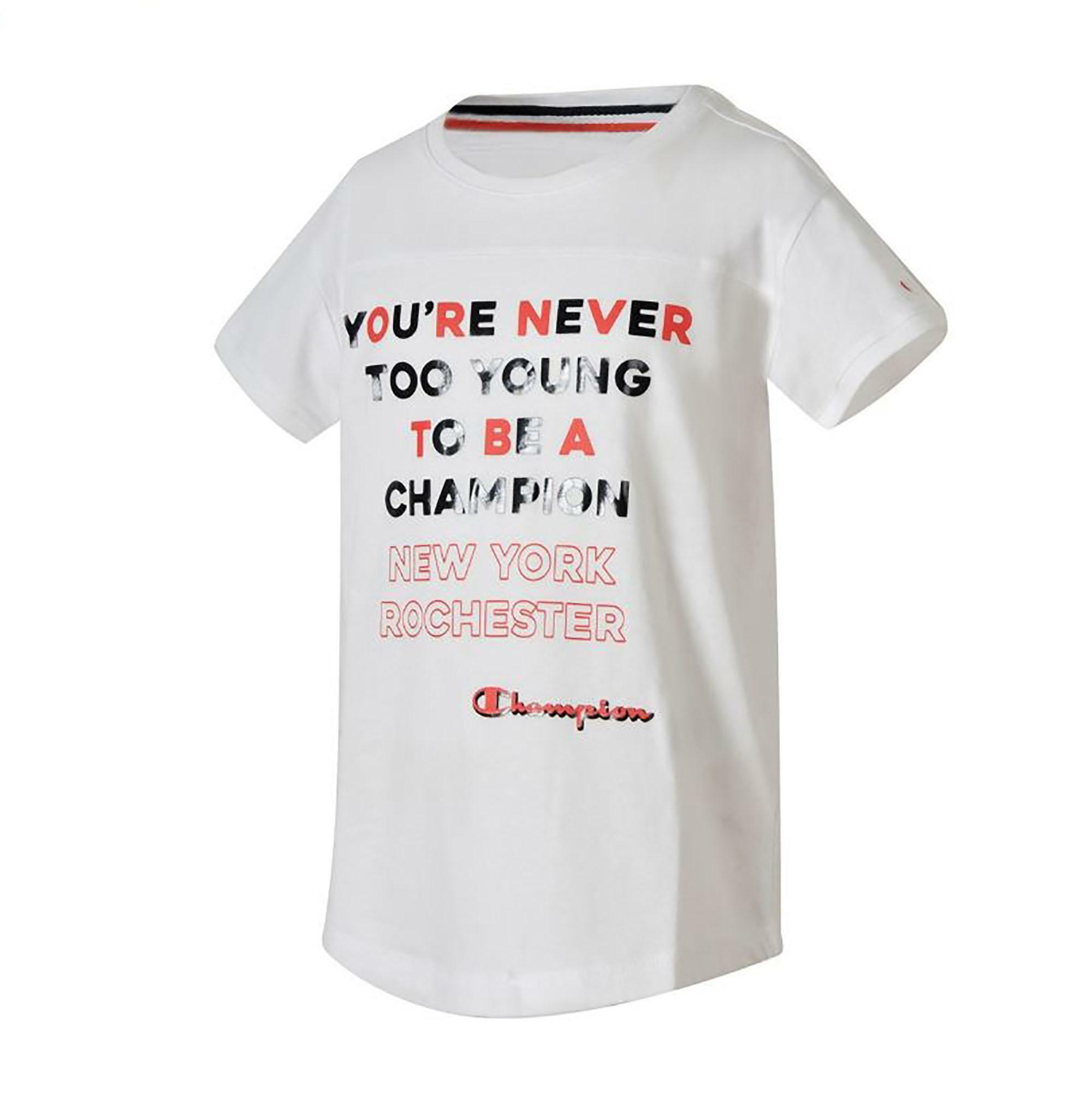 champion champion t-shirt bambino bianca 403597ww001