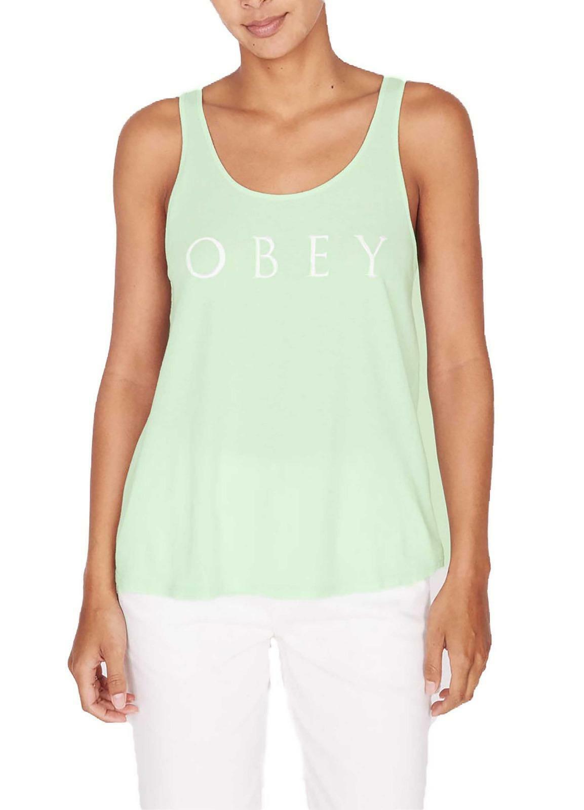obey obey canotta donna verde 22119w232