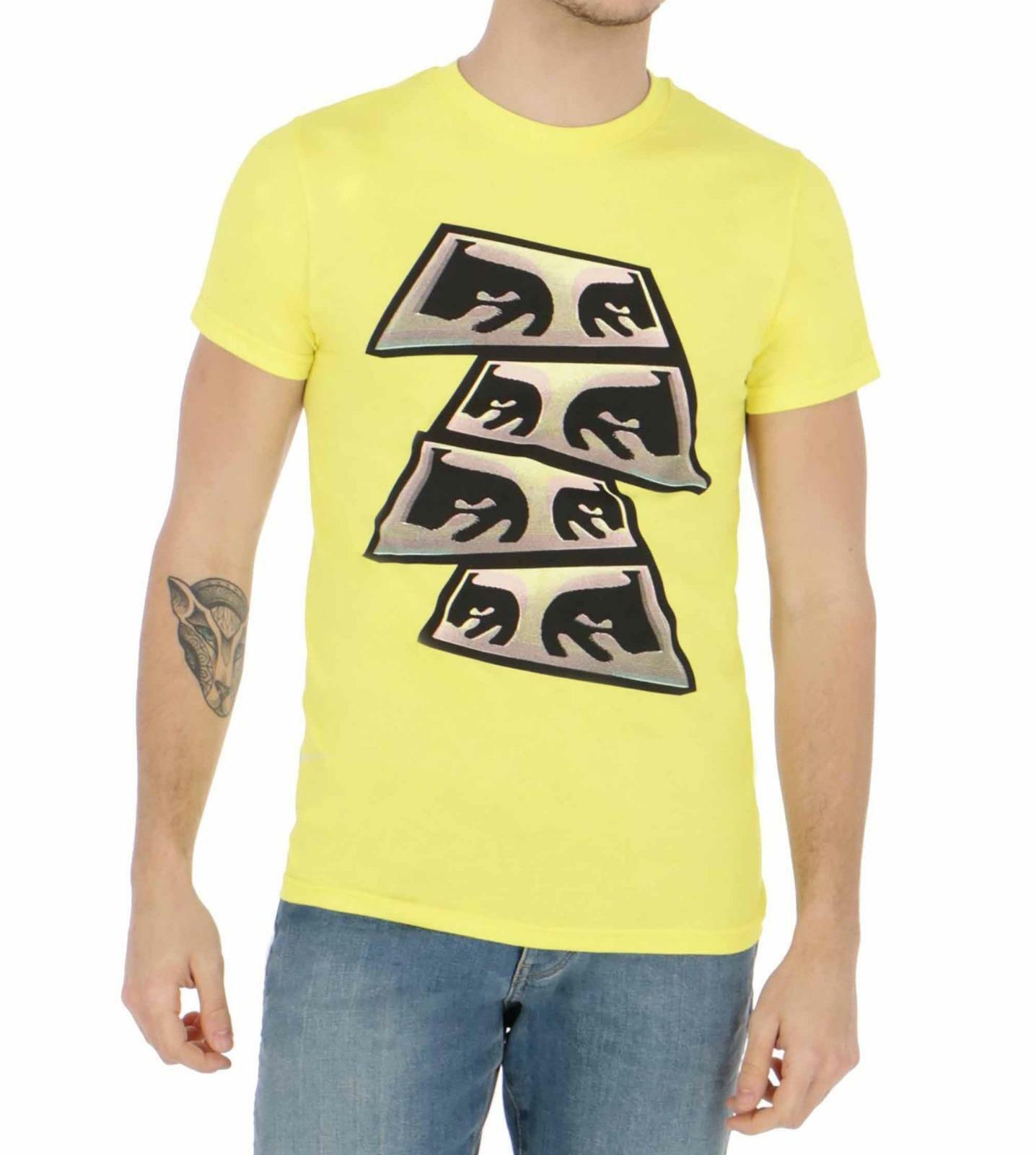 obey obey pyramid eyes t-shirt uomo gialla 8091000