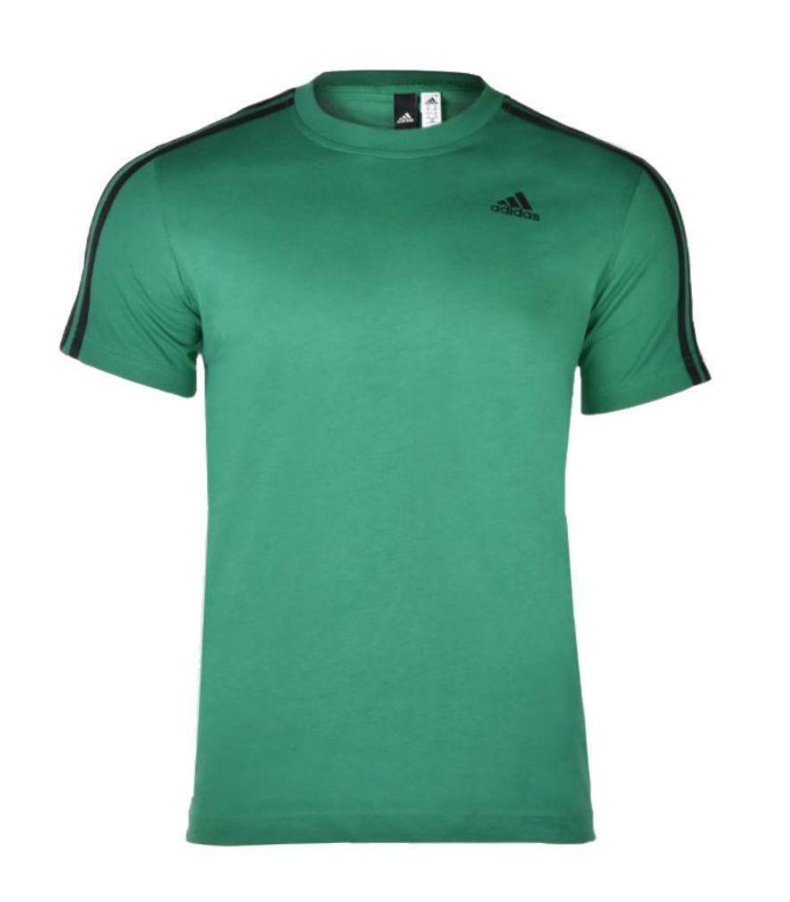adidas adidas ess 3s tee t-shirt uomo verde ce1921