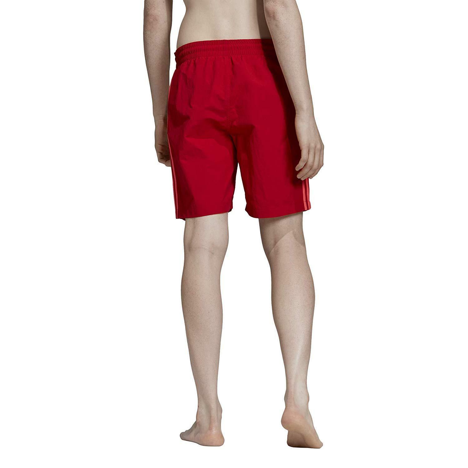 adidas adidas 3 stripes swim costume uomo rosso ej9696