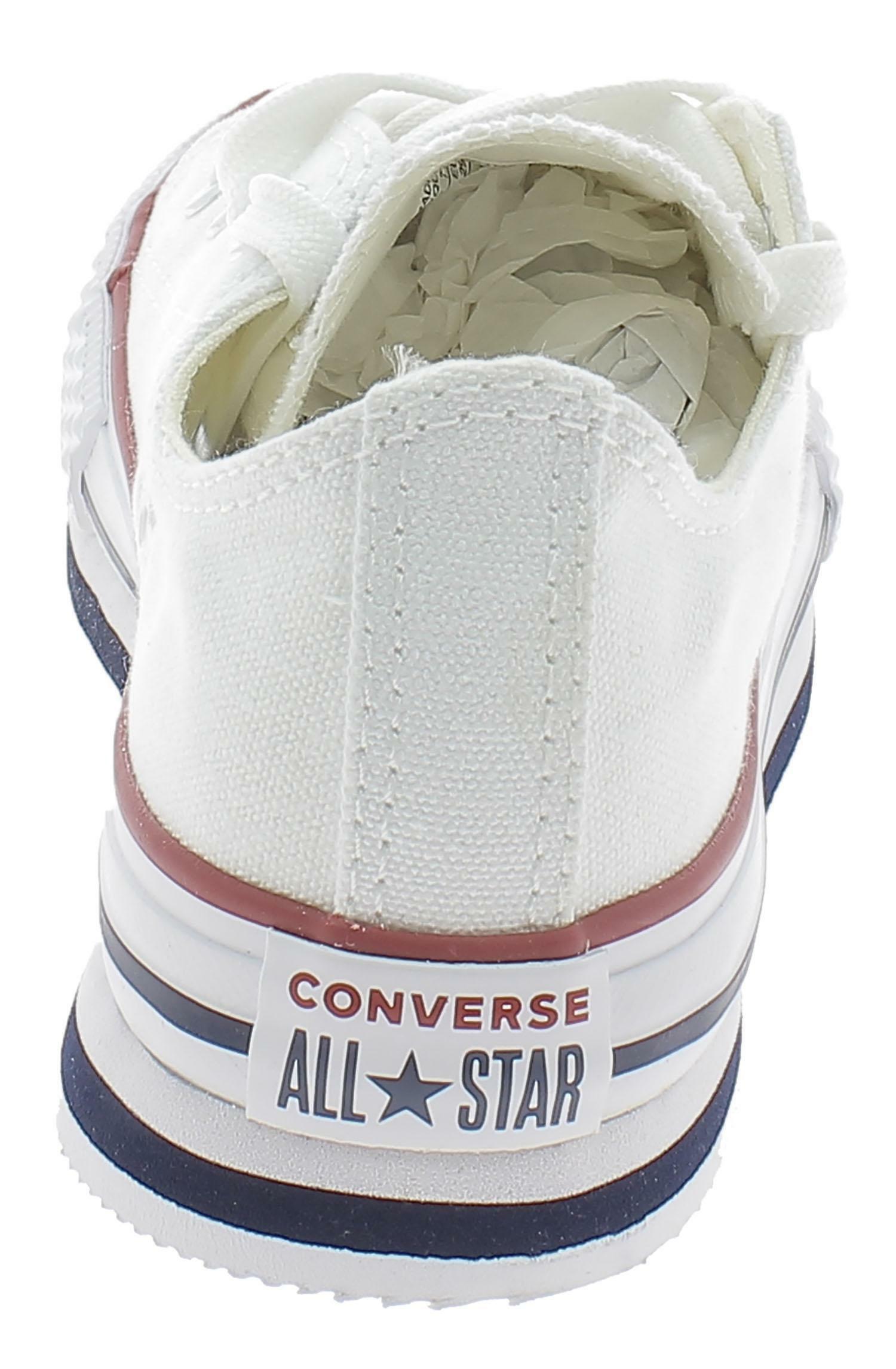 converse converse chuck taylor all star platform eva ox scarpe sportive bambina bianche 668028c