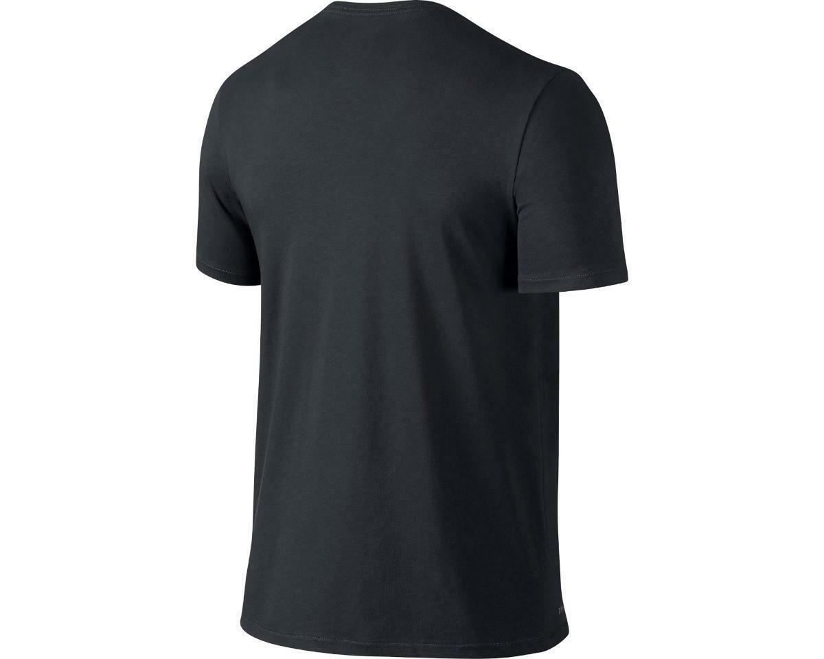 nike nike dri-fit ss version 2.0 t-shirt nera uomo cotone 706625 010