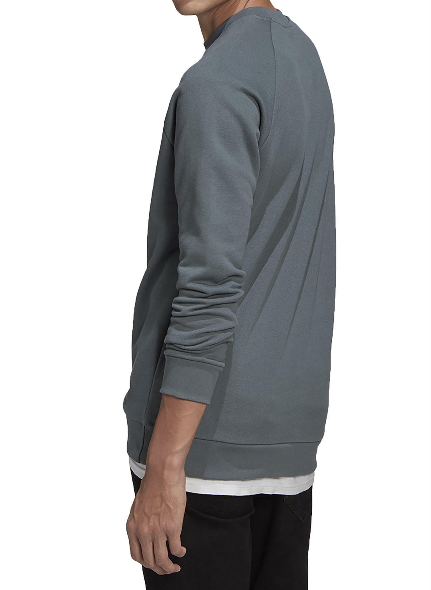 Adidas trefoil crew felpa uomo grigia gn3471