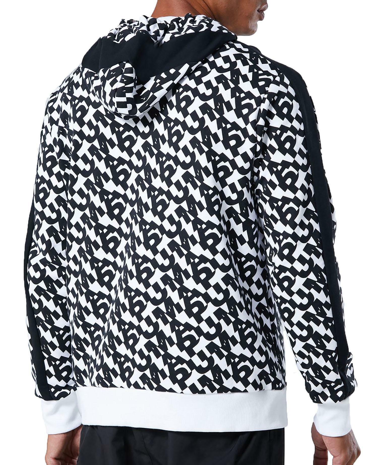 Felpa con cappuccio puma classic graphics 59776602 uomo bianca