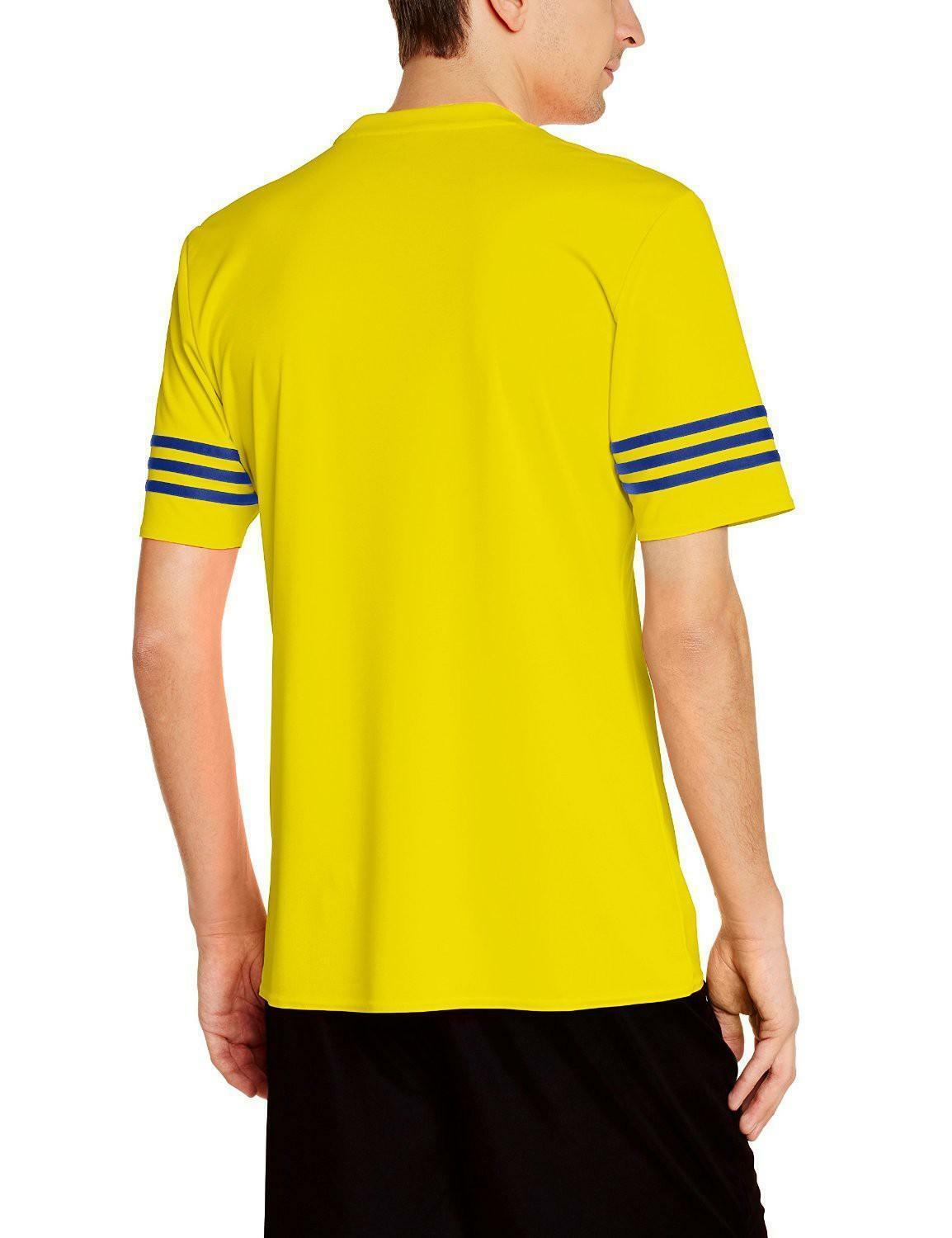 adidas adidas t-shirt entrada 14 jsy climalite uomo gialla poliestere f50489