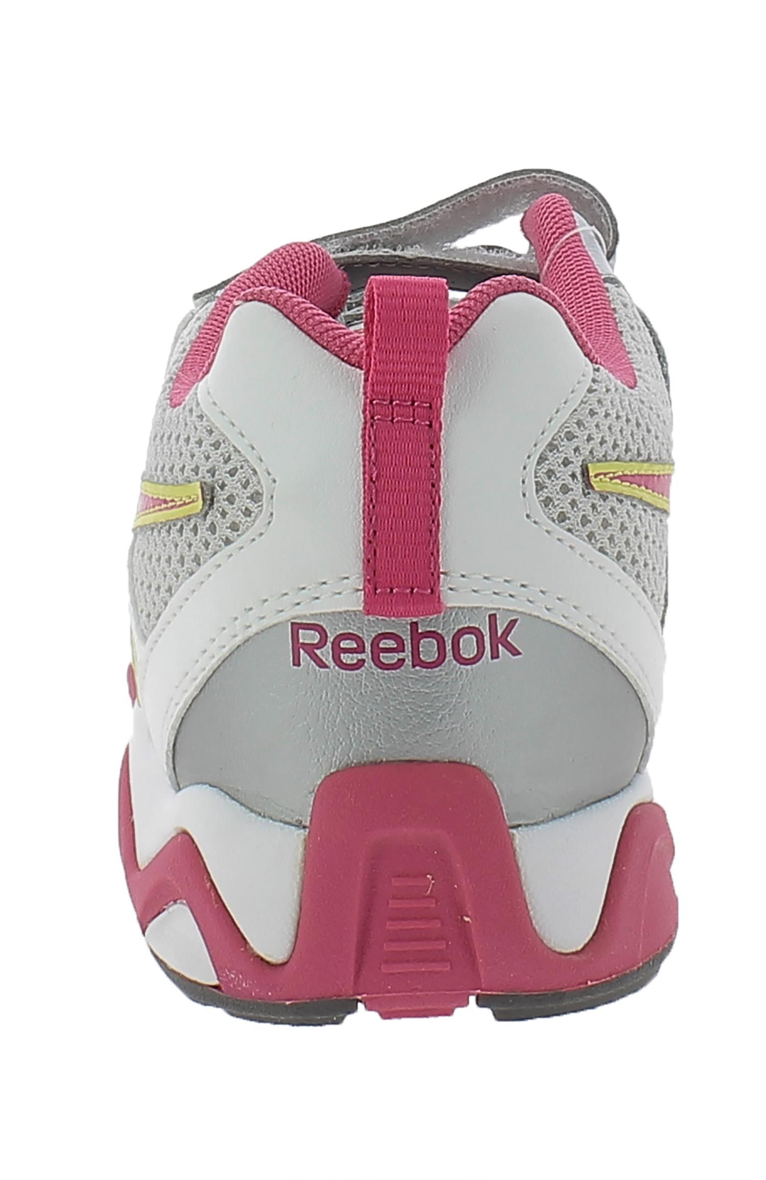 reebok reebok scarpe sportive bambina argento pelle tela strappi j85656
