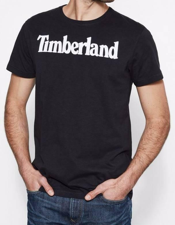 timberland timberland brand t-shirt uomo nera regular fit