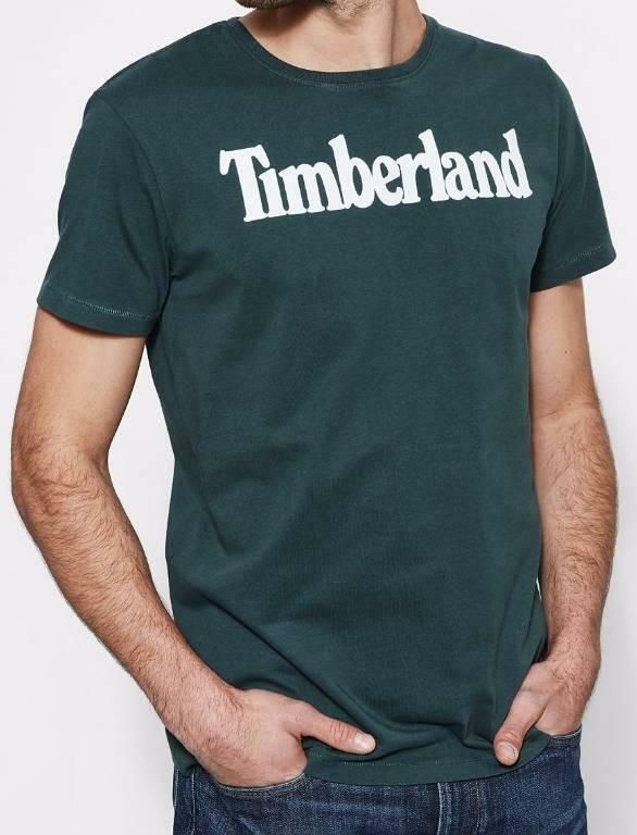 timberland timberland brand t-shirt verde regular fit
