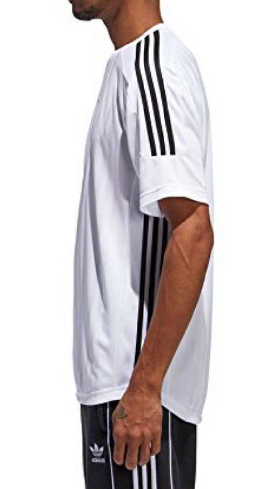 adidas adidas jacquard 3 stripes t-shirt uomo bianca