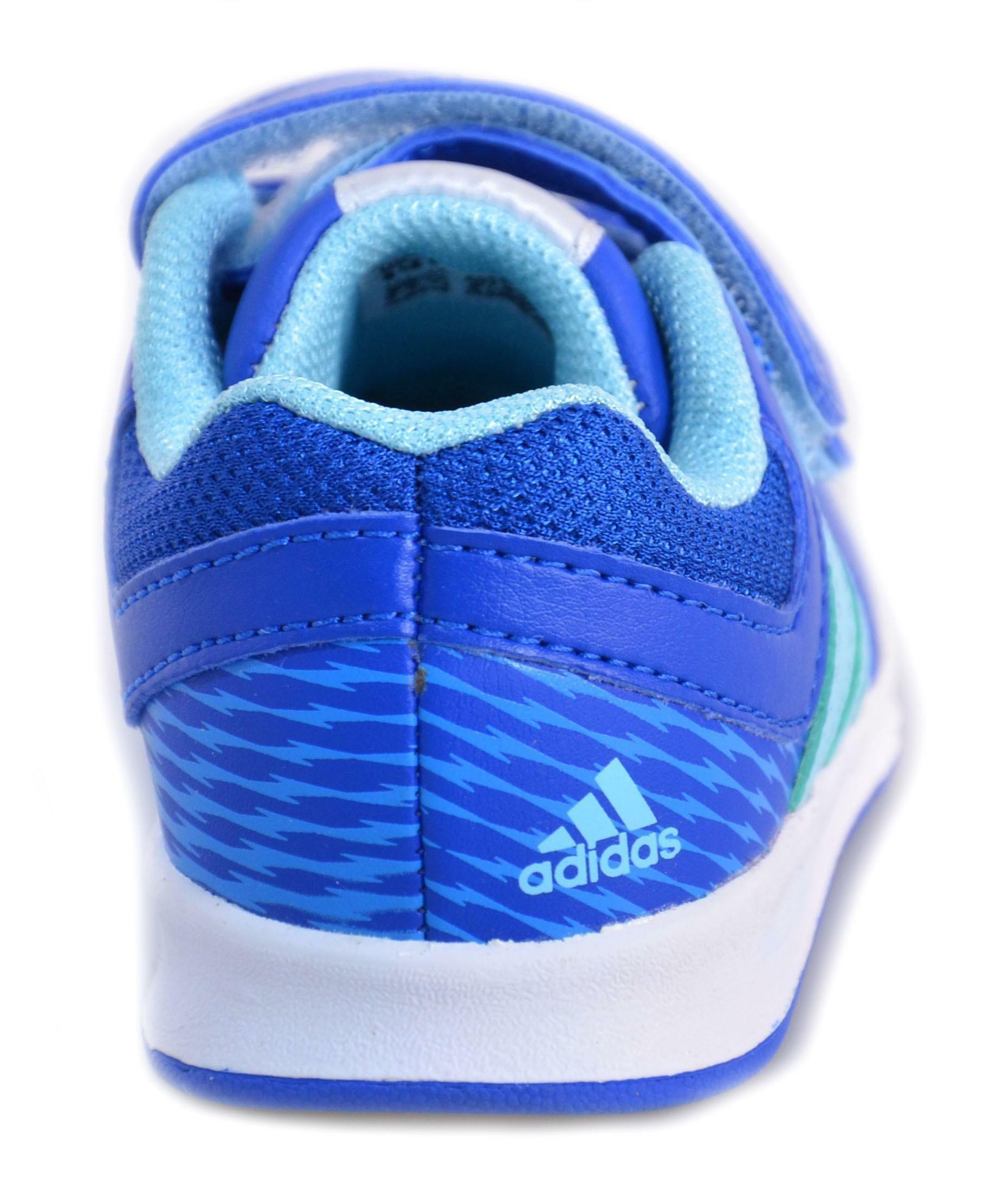 adidas adidas lk trainer 6 cf i scarpe bambino azzurre pelle strappi m20053