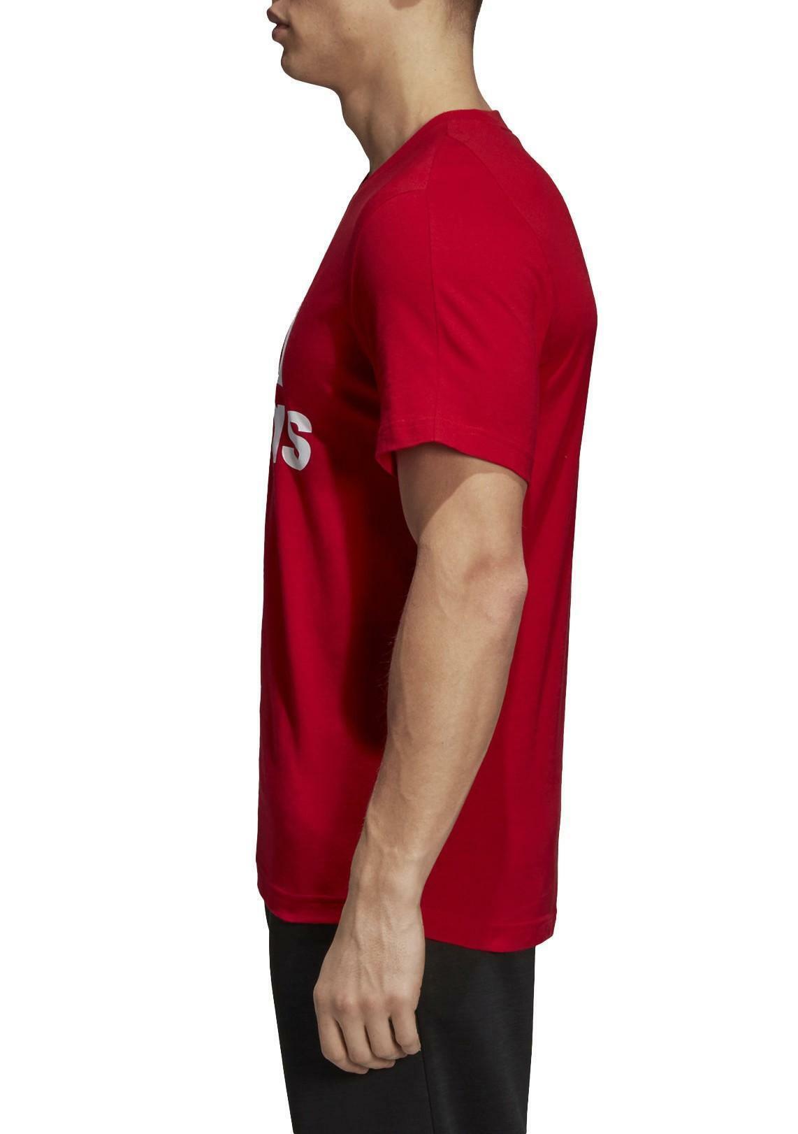 adidas adidas linear tee t-shirt uomo rossa cz7509