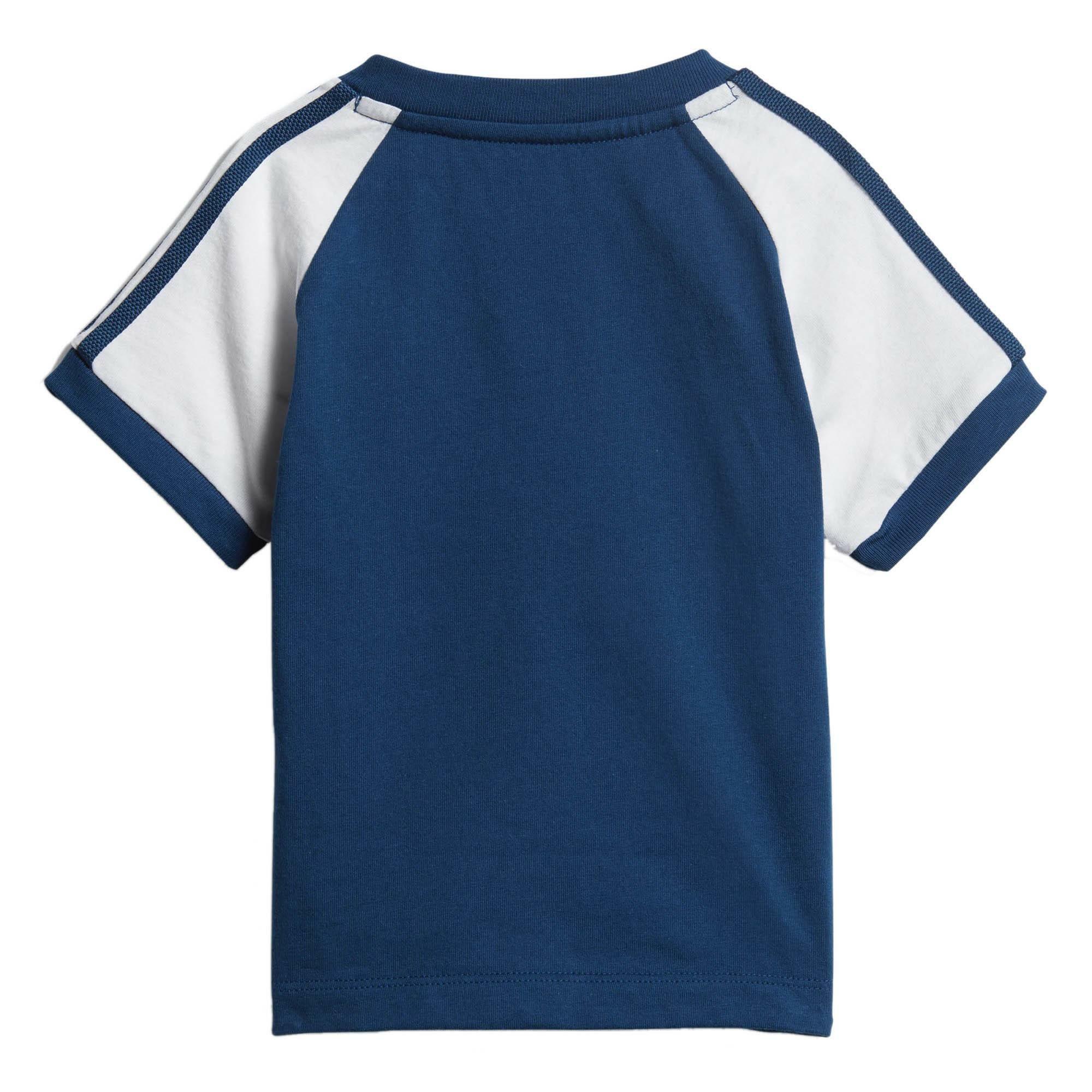 adidas adidas 3stripes tee t-shirt bambino blu dv2825