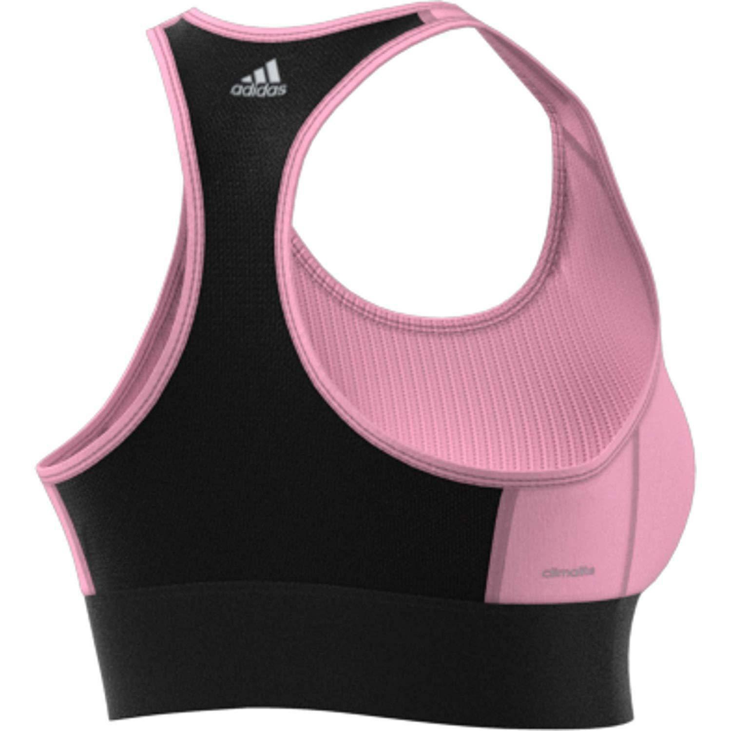 adidas adidas d2m logo bra reggiseno sportivo donna rosa dy4072