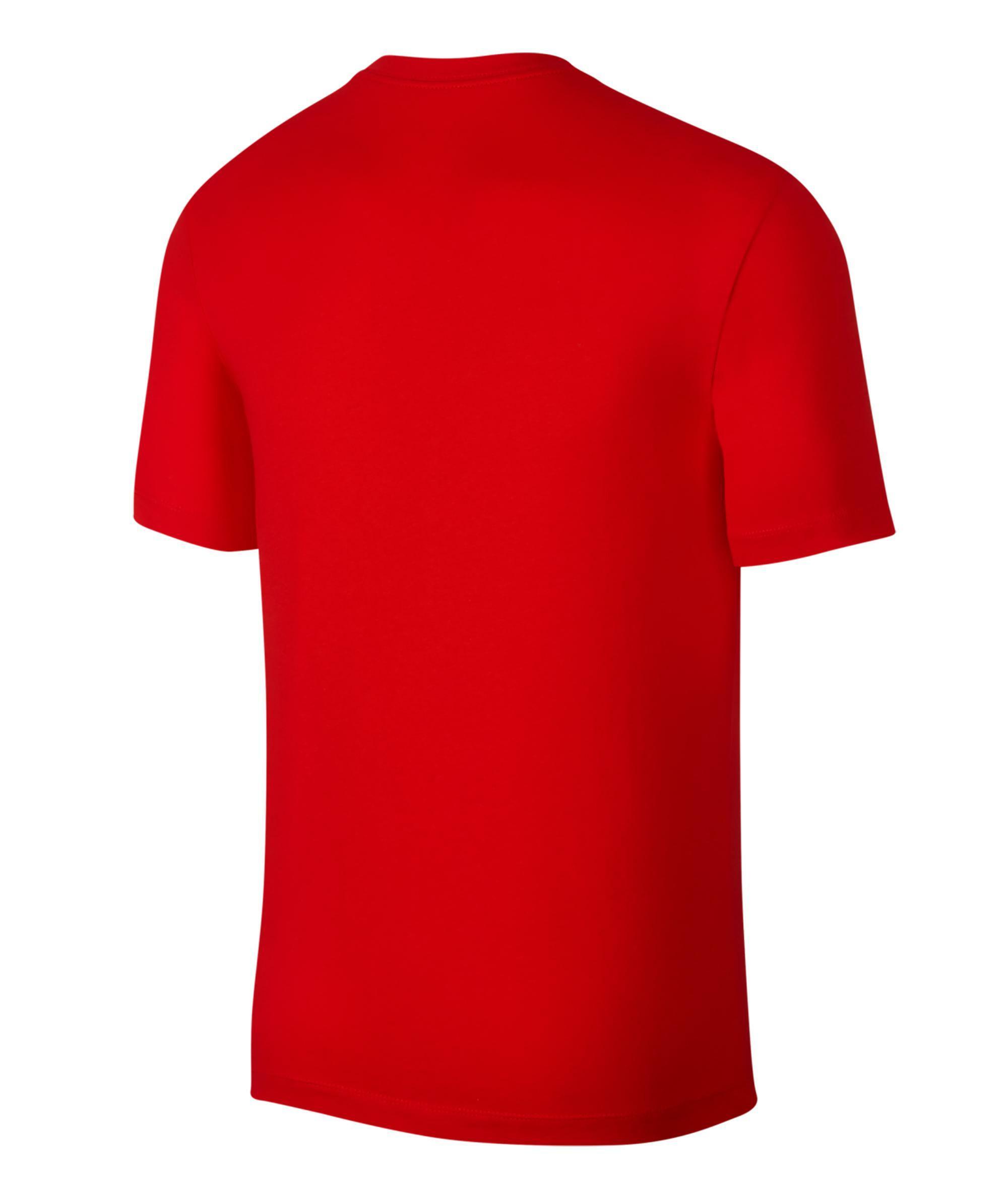 nike t-shirt nike ar5006657 uomo rossa