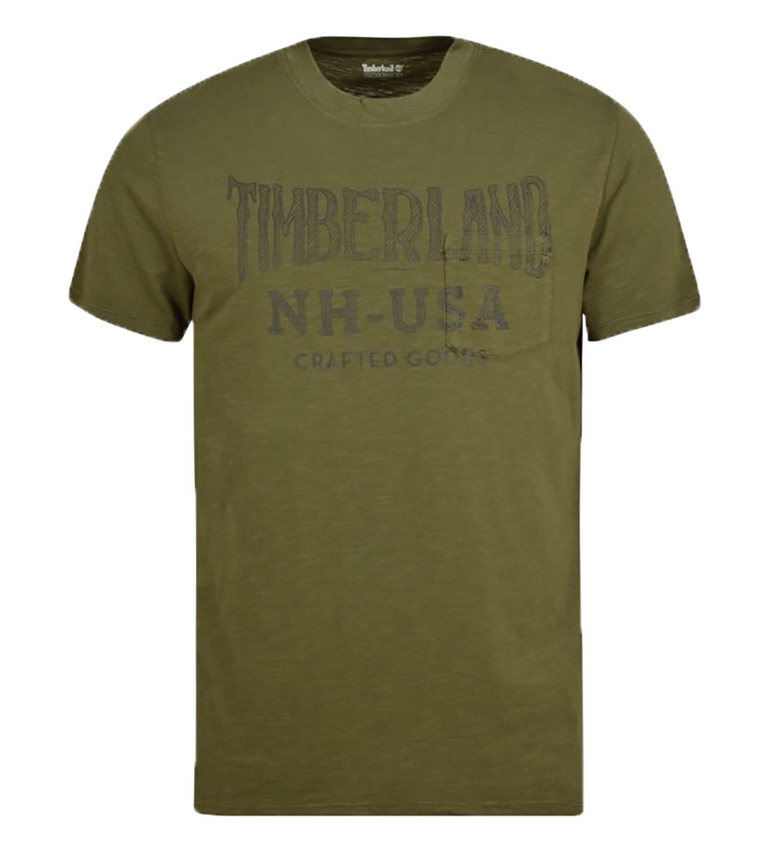 timberland timberland ss vintage inspired tee t-shirt uomo verde tb0a1ocxa58