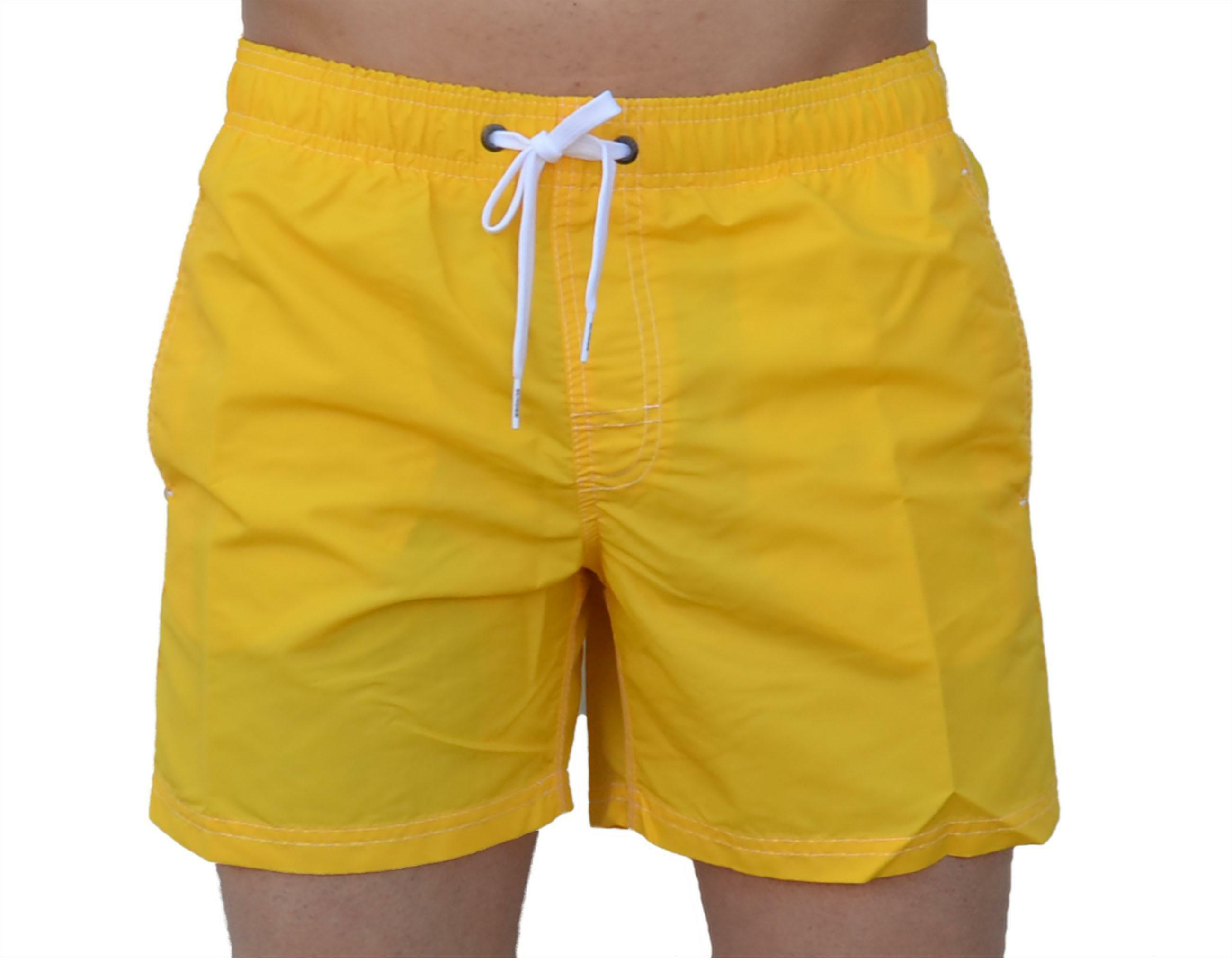 sundek sundek elastic waist costume uomo giallo m504bdta225