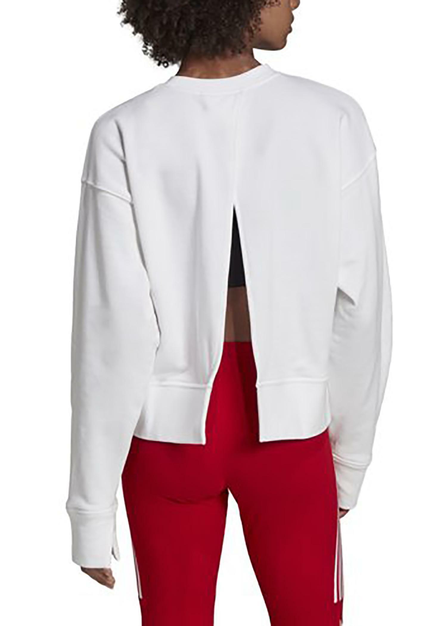 adidas originals adidas sweater felpa girocollo donna bianca ec5777