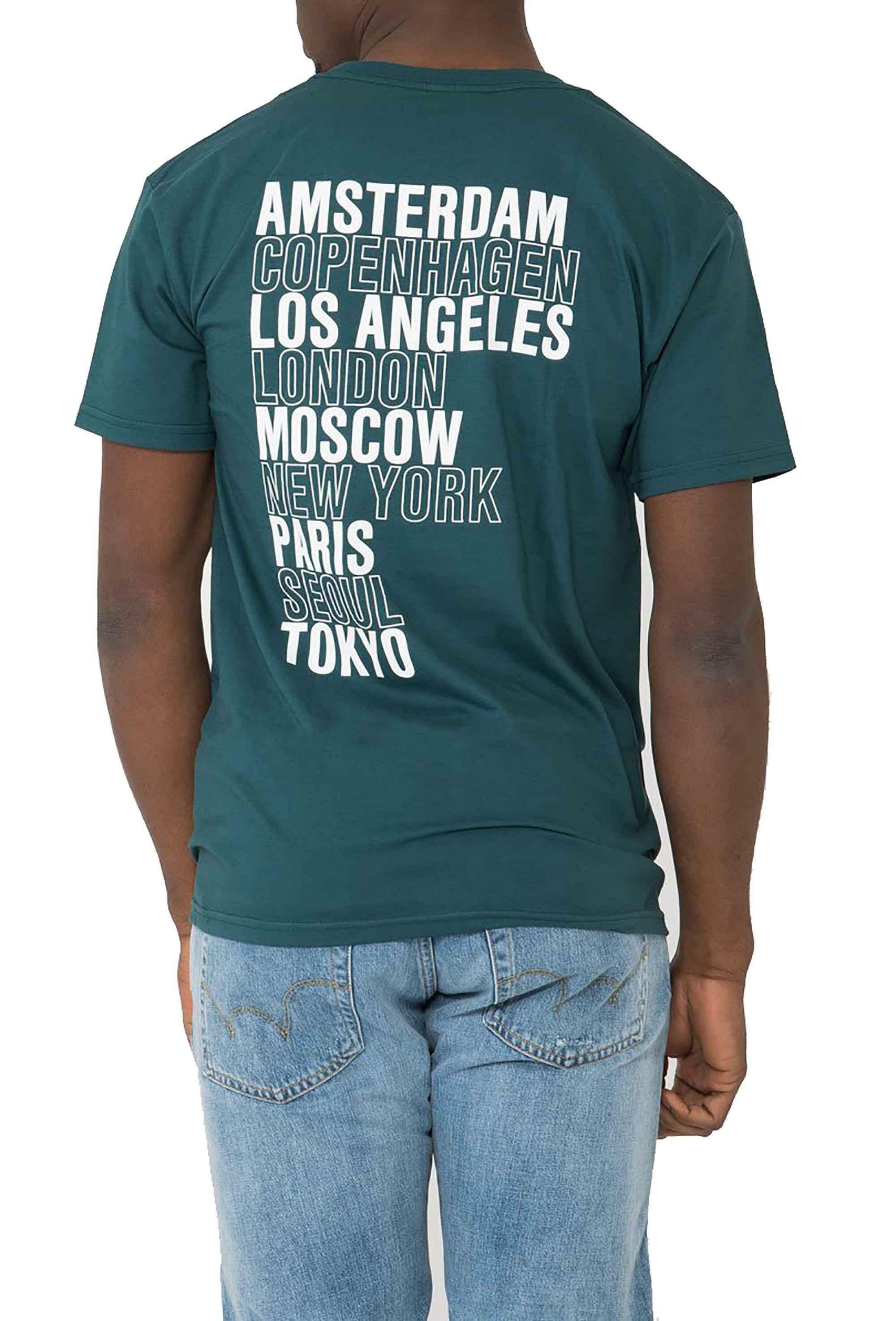 obey obey t-shirt uomo verde intl cities 8110000