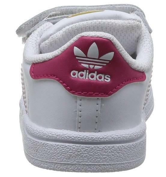 adidas adidas superstar foundation cf i scarpe bambina bianche pelle strappi b23639