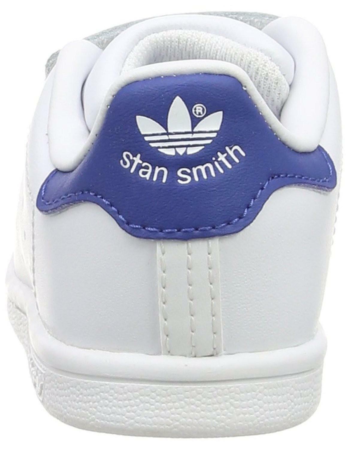 adidas adidas stan smith scarpe bambino bianche blu pelle strappi s74782