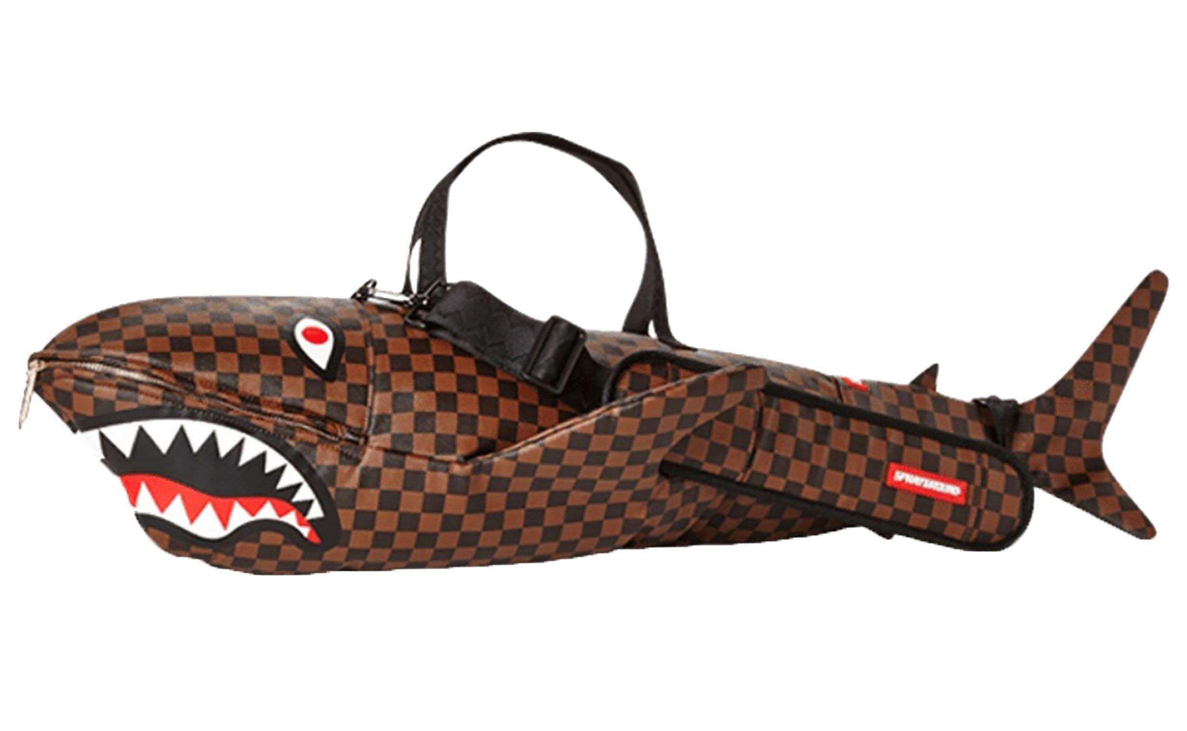 Sprayground sharks in paris duffle borsone marrone 910d2843nsz
