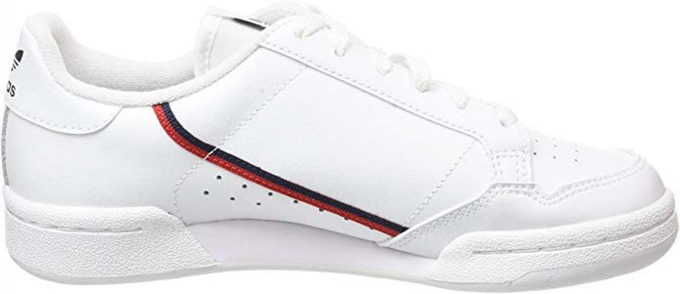 adidas originals adidas continental 80 j scarpe sportive bambino bianche f99787