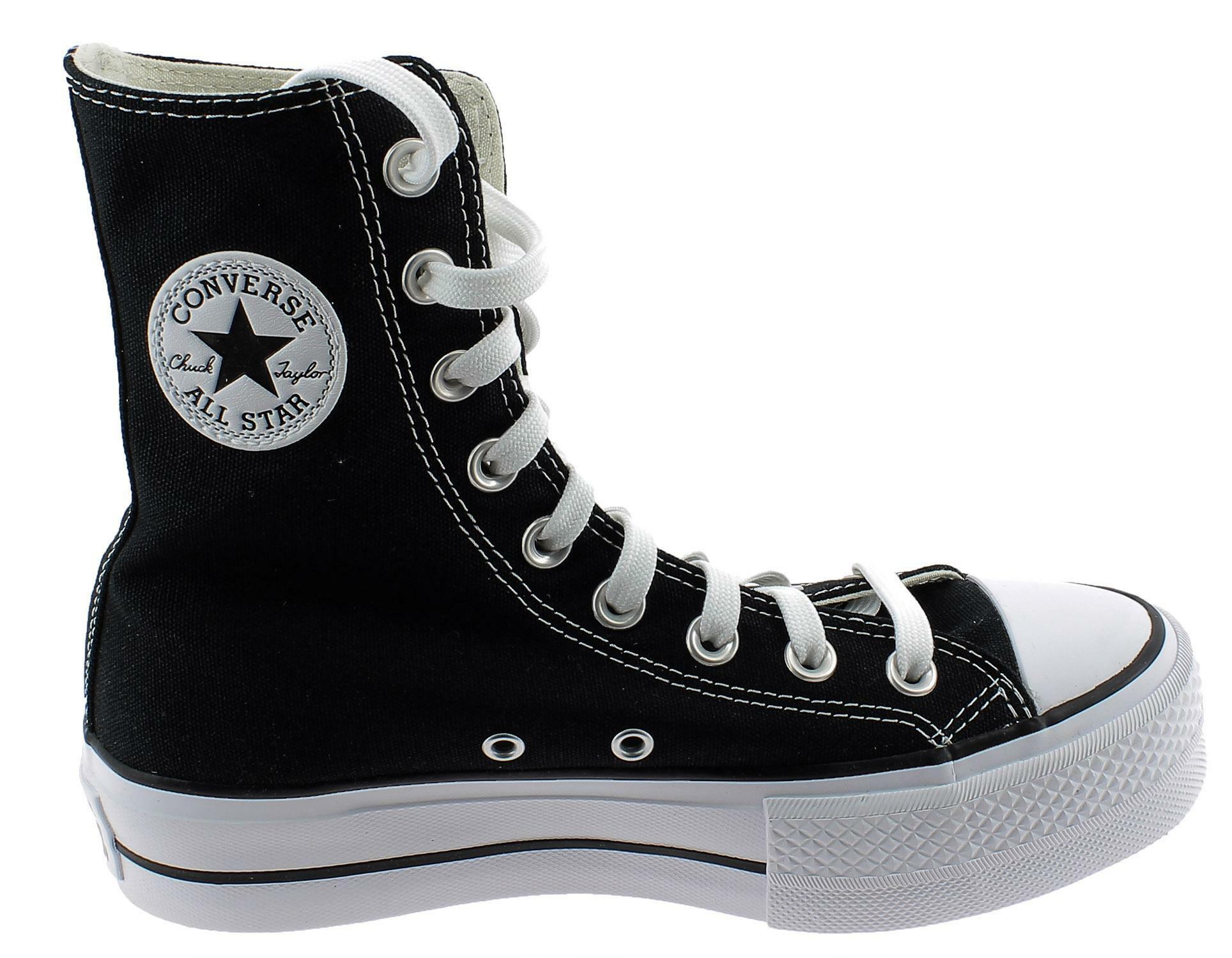 Scarpe sportive converse chuck taylor all star platform high top 170522c  donna nere