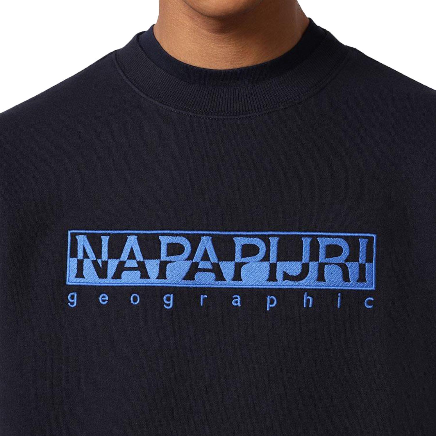 Napapijri felpa girocollo napapijri berber np0a4fqu1761 uomo blu scuro
