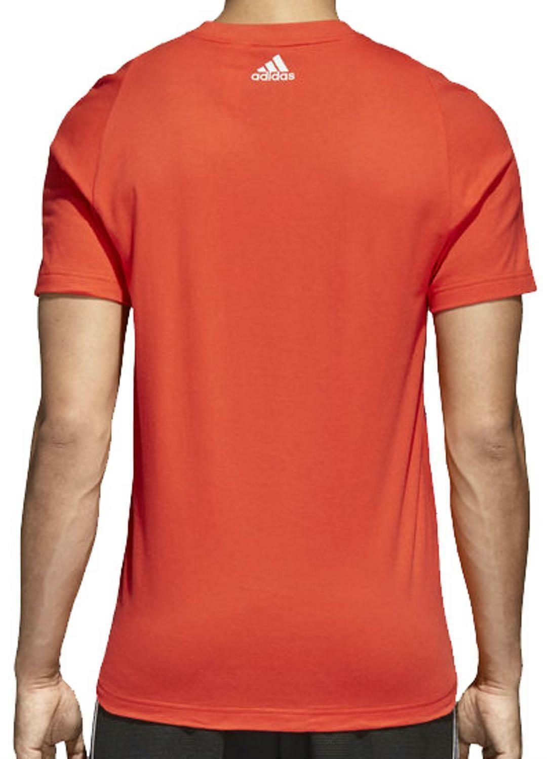 adidas adidas ess linear t-shirt uomo rosso ce1926