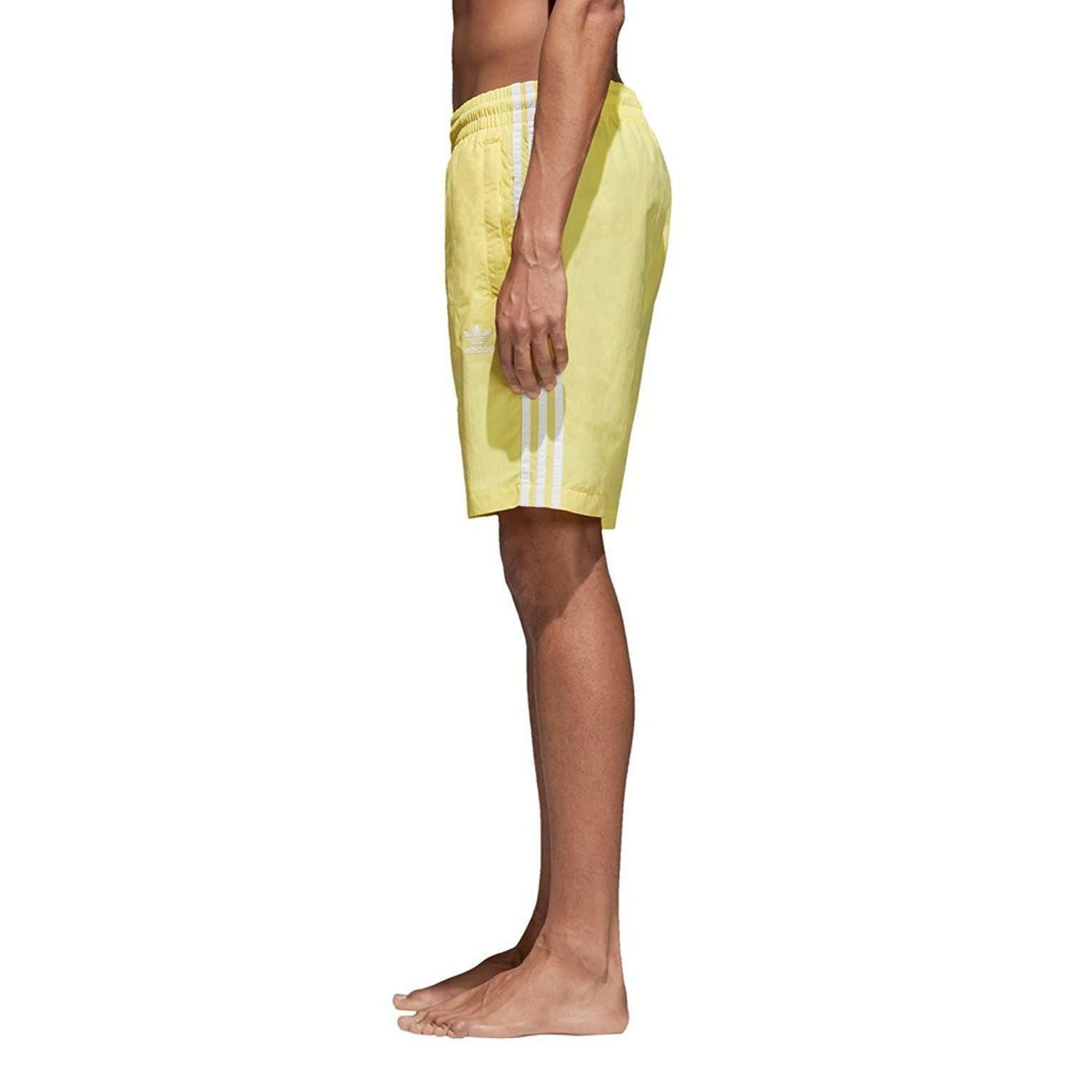 adidas adidas 3 stripes swim costume uomo giallo