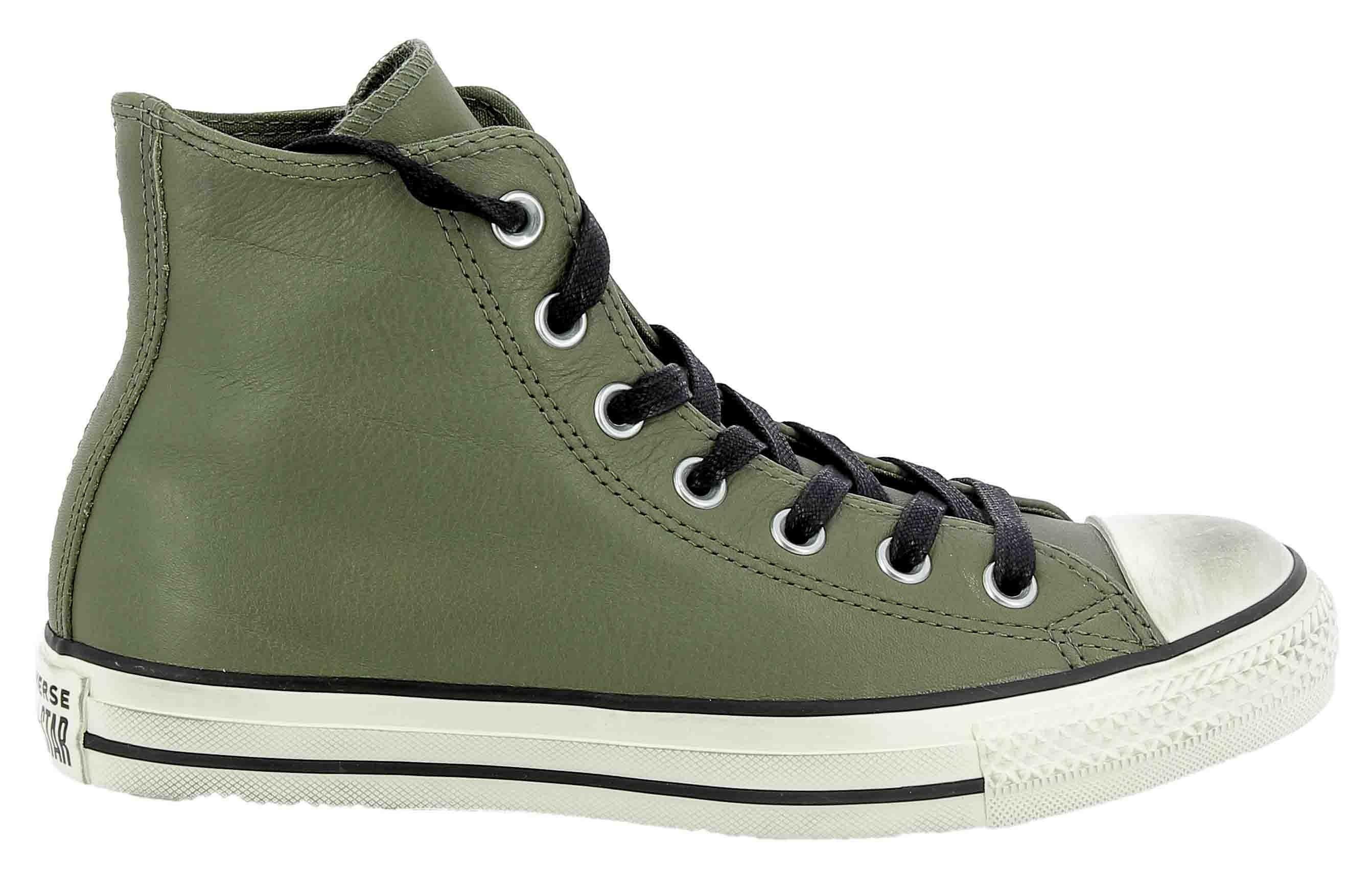 converse converse ctas distressed scarpe sportive verde pelle 162795c