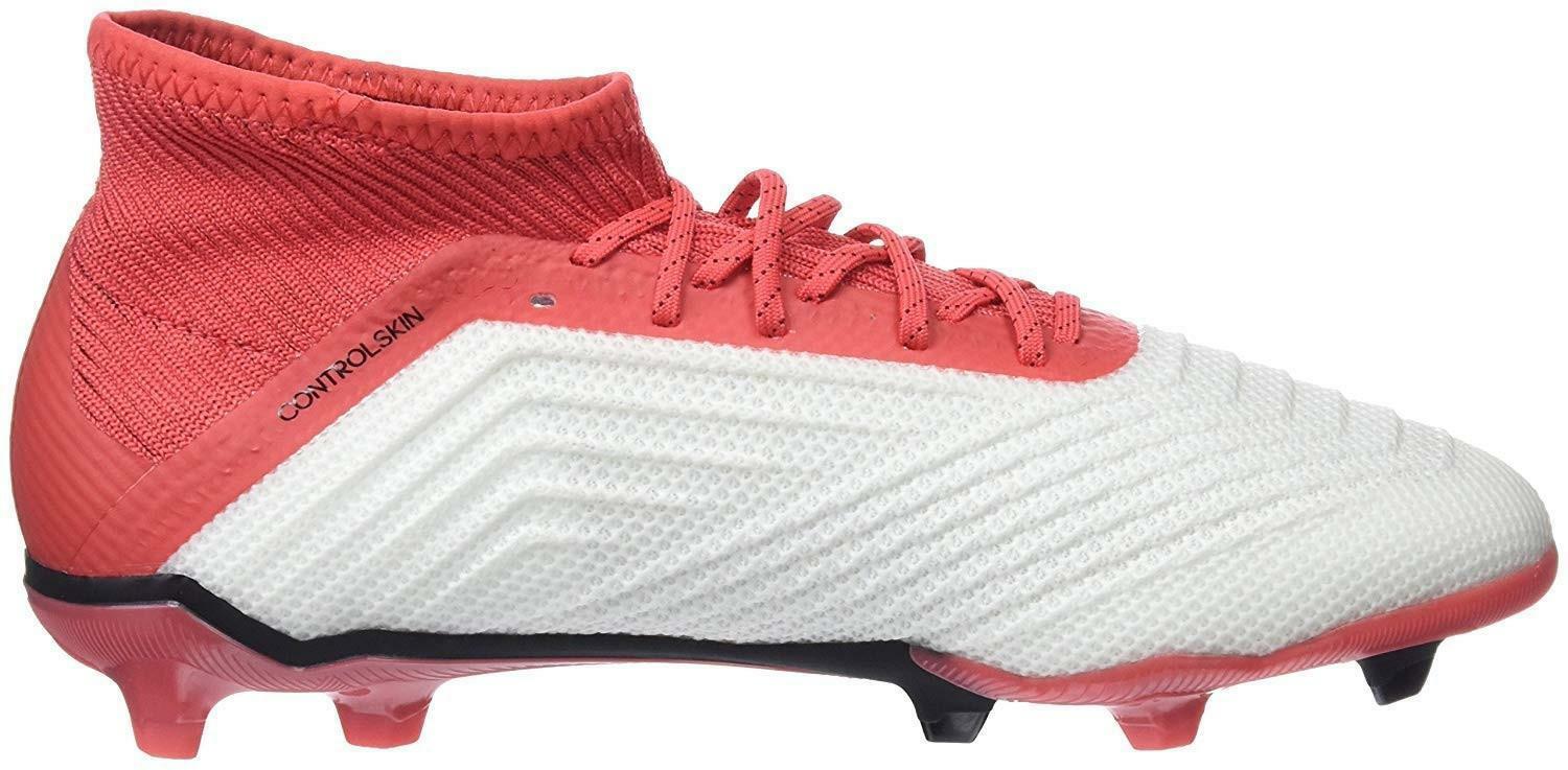 adidas adidas predator 18.1 fg j scarpe da calcio bambino bianche rosse cp8873