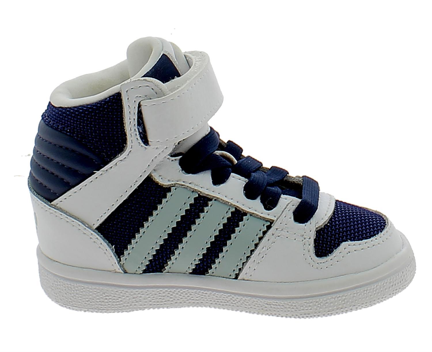 adidas originals adidas pro play 2 cf i scarpe sportive bambino bianco blu lacci strappi b25720