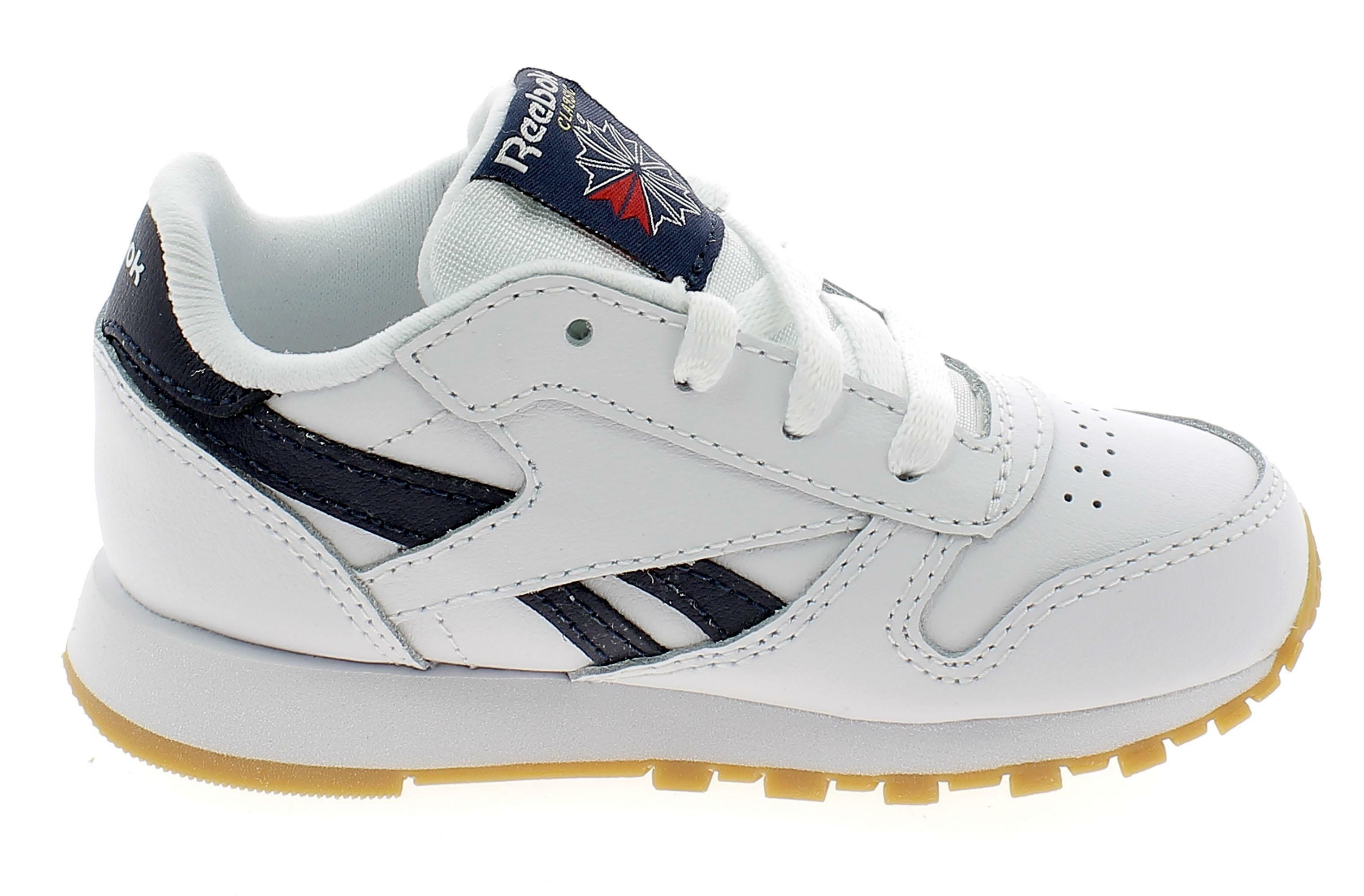 reebok classic leather bambino bianche