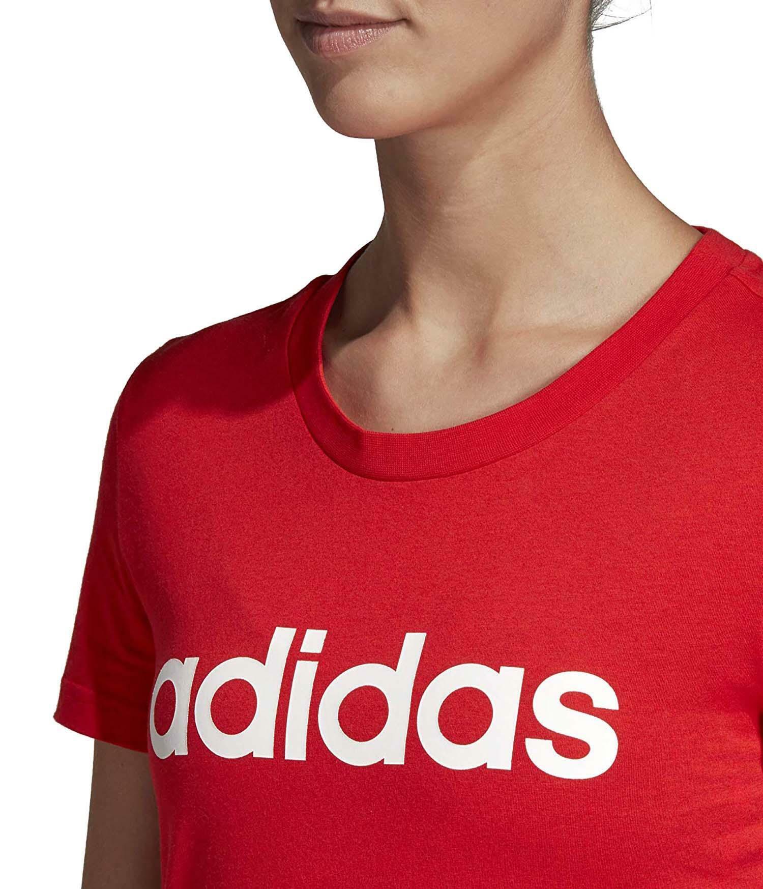adidas adidas actred/white t-shirt donna rossa du0631