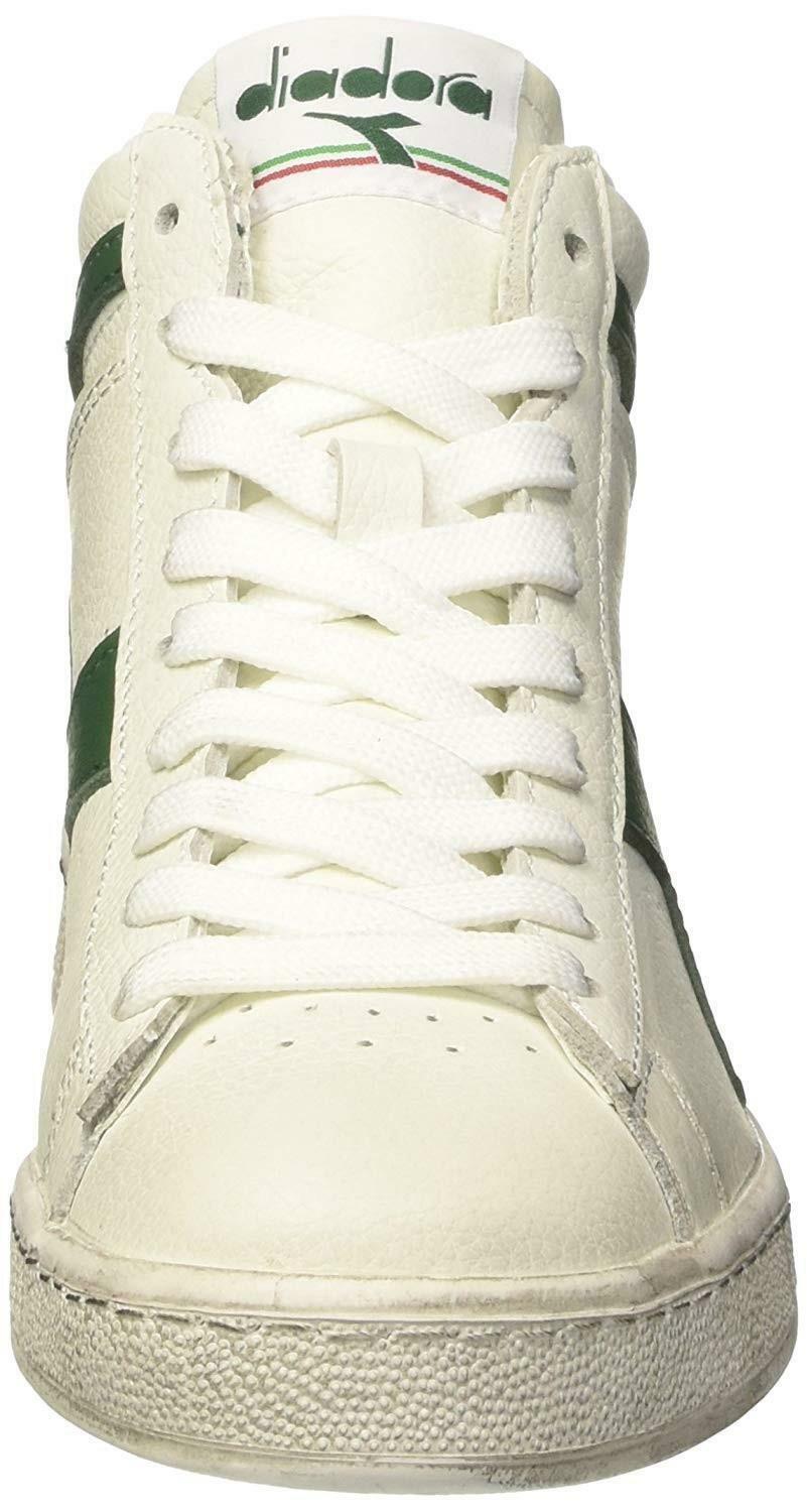 diadora scarpe sportive diadora game l high waxed 159657c1161 uomo bianche verdi