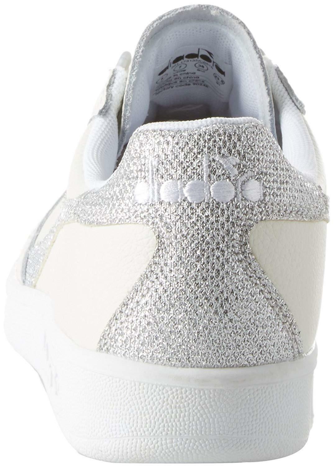 diadora diadora b.elite l scarpe sportive donna bianche argento 173135c0516