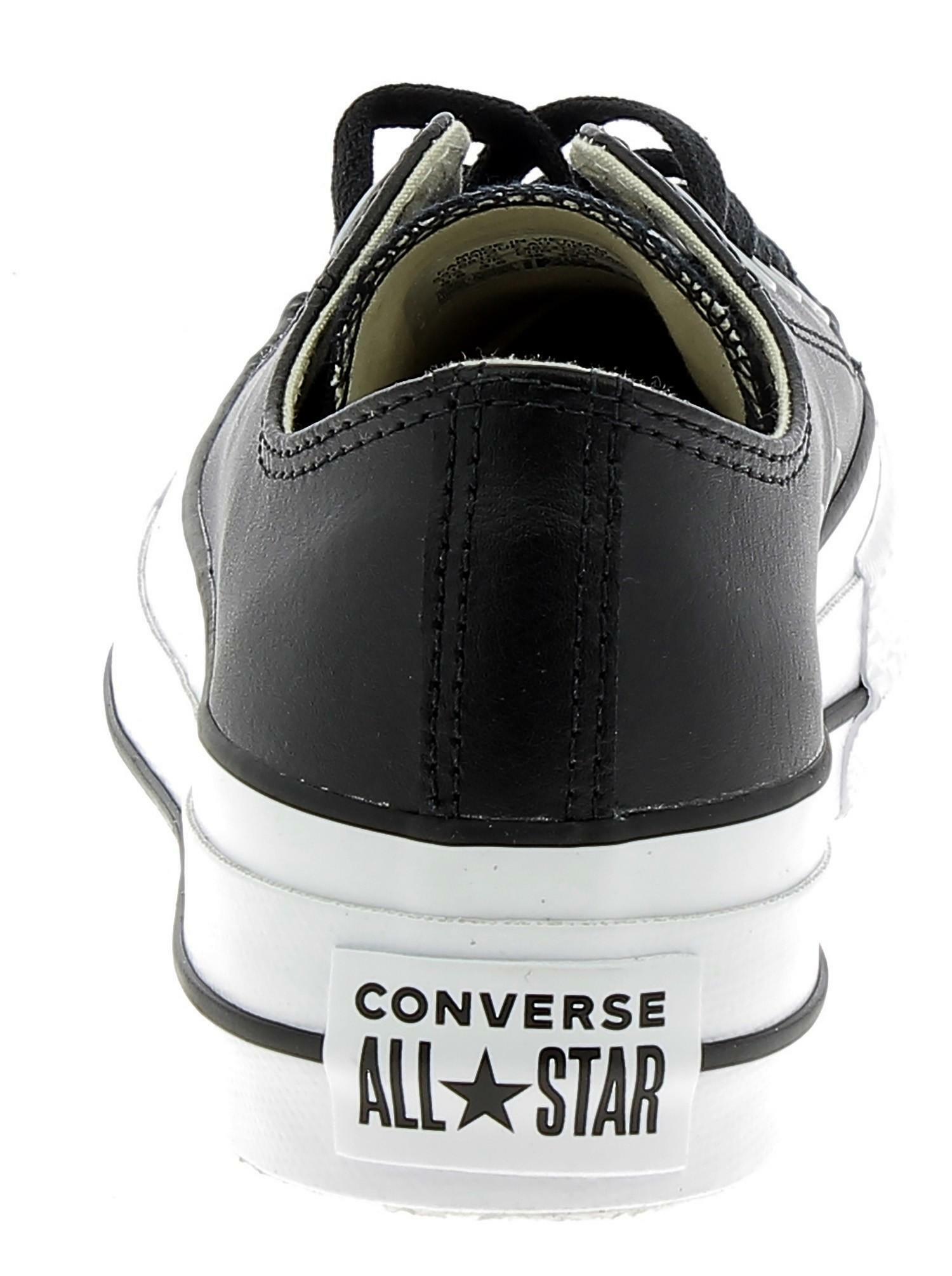 converse converse ctas lift platform scarpe sportive donna nere pelle 561681c