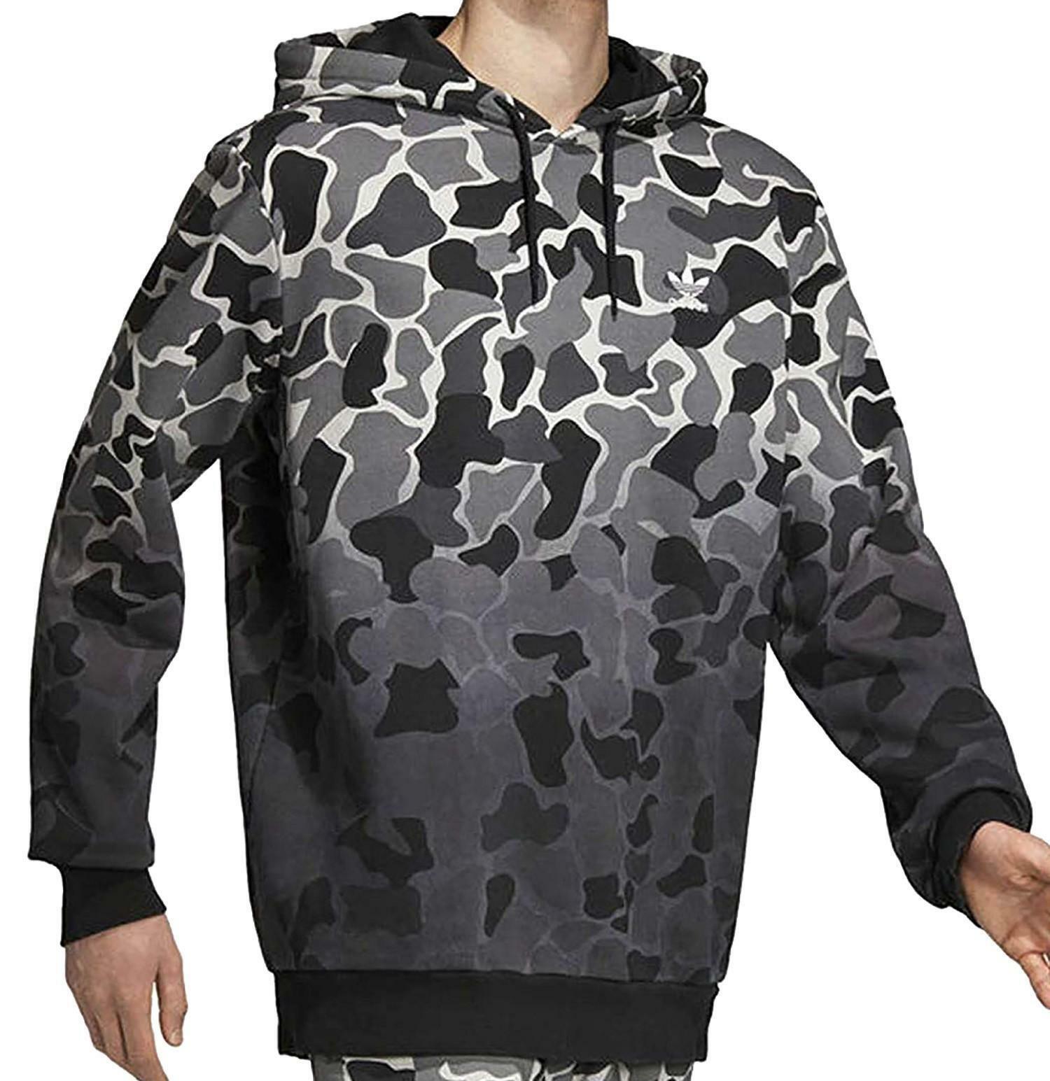 adidas originals adidas hoodie felpa uomo grigia camouflage dh4807